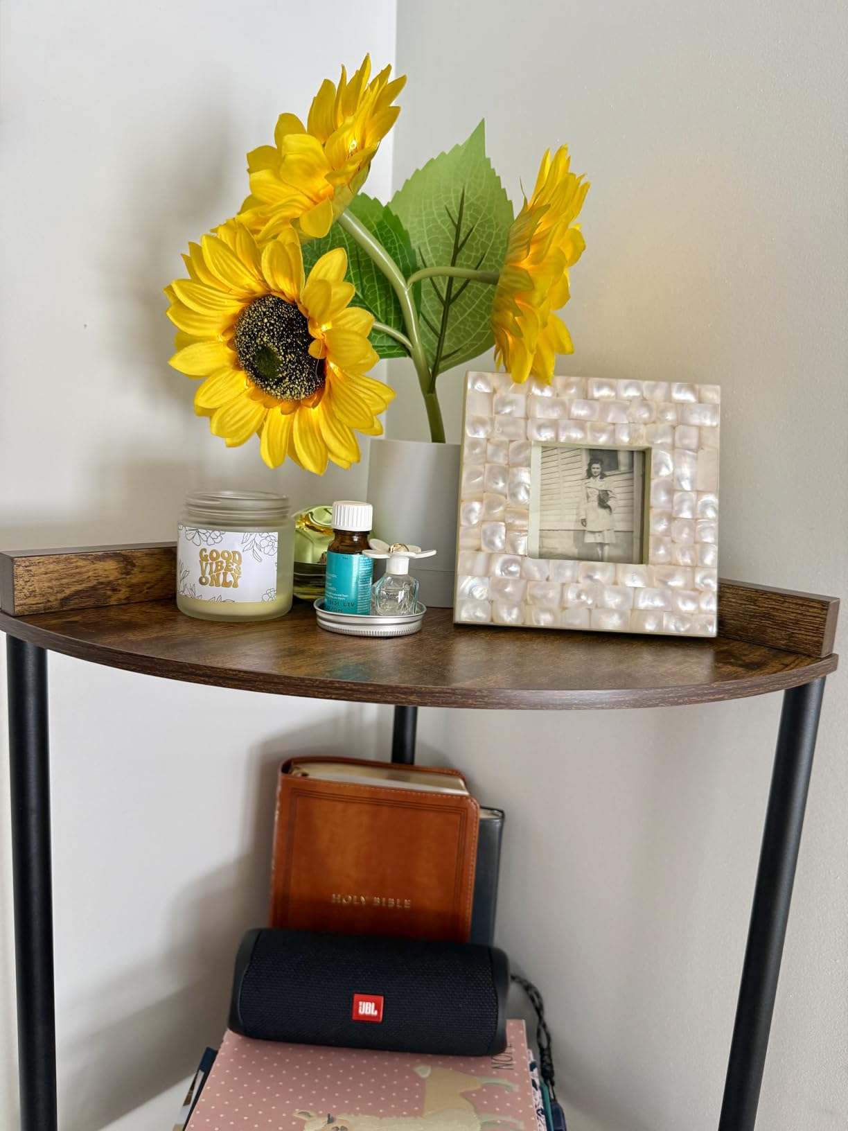 SUNMORY 5 Tier Corner Shelf Stand, Industrial 65
