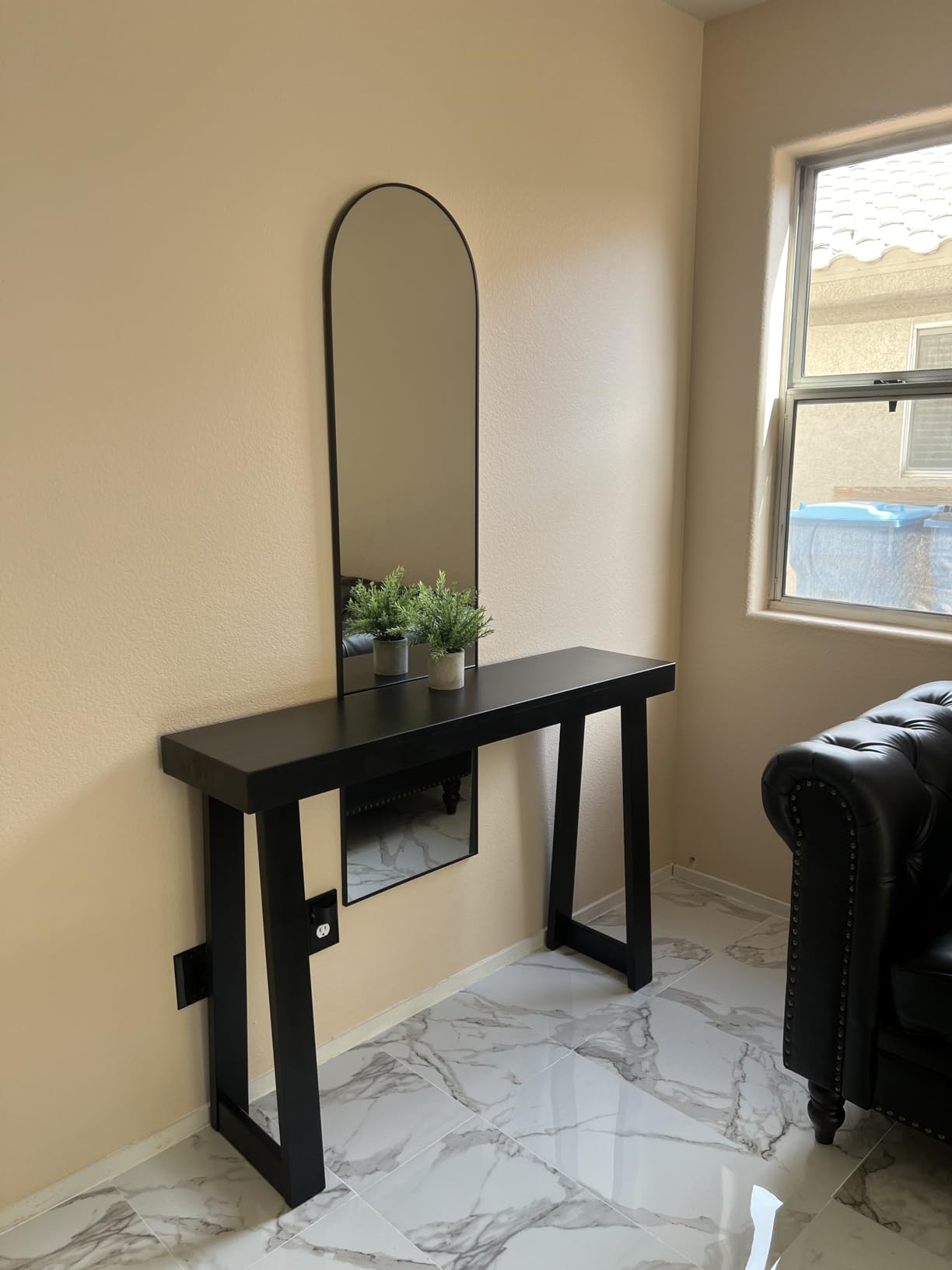 Plank+Beam Solid Wood Console Table, 36 Inch, Sofa Table, Narrow Entryway Table for Hallway, Behind The Couch, Living Room, Foyer, Easy Assembly, Pecan customer photo 2