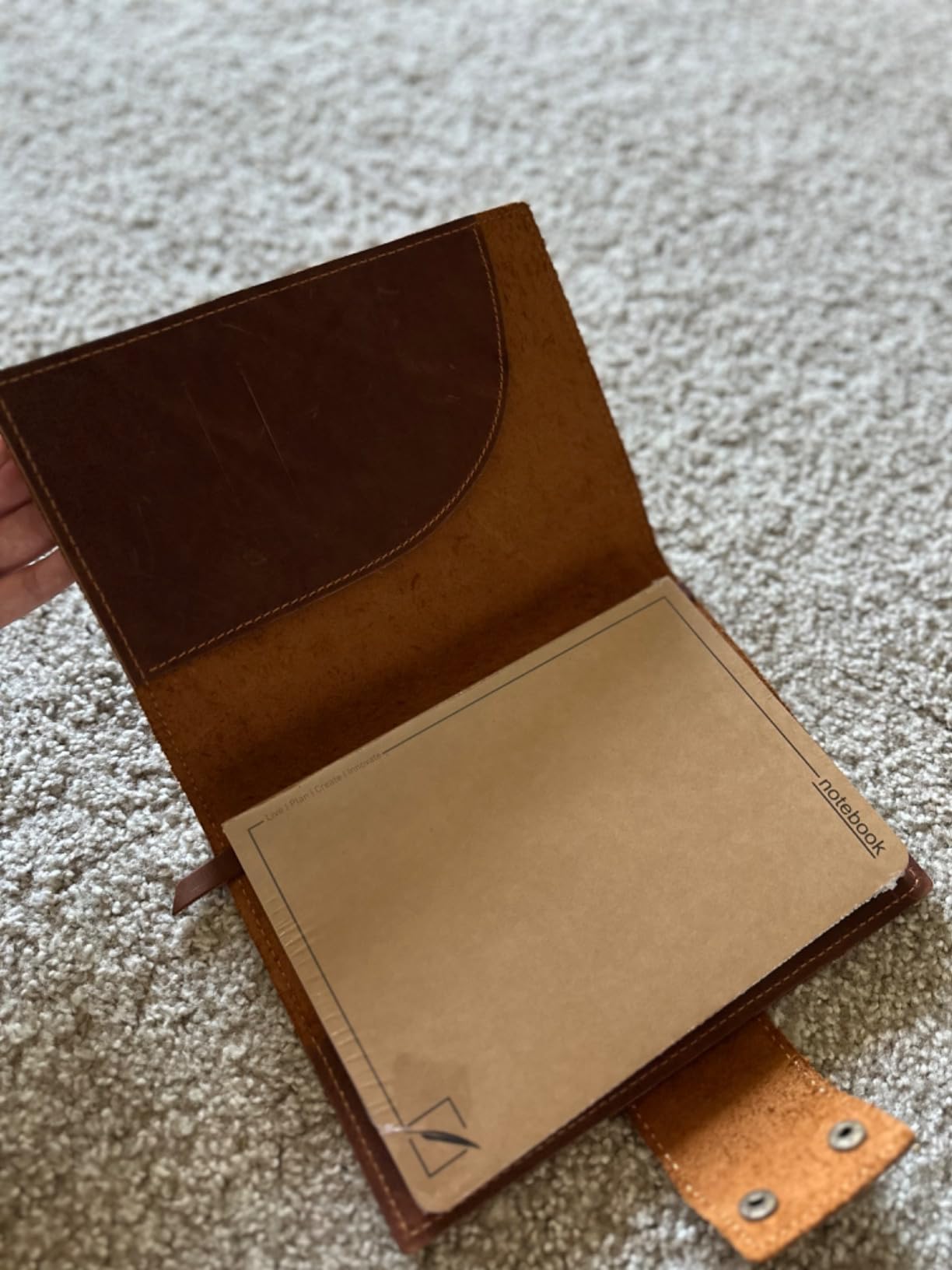Albero Genuine Leather Refillable Journal for Men & Women - 5x8 Vintage Brown Handmade Leather Cover, 200+200 Lined & Unlined Pages (100gsm) - A5 Notebook Travel, Engineering, Executive & Writers Use customer photo 1
