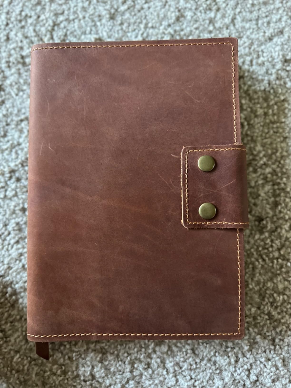 Albero Genuine Leather Refillable Journal for Men & Women - 5x8 Vintage Brown Handmade Leather Cover, 200+200 Lined & Unlined Pages (100gsm) - A5 Notebook Travel, Engineering, Executive & Writers Use customer photo 2