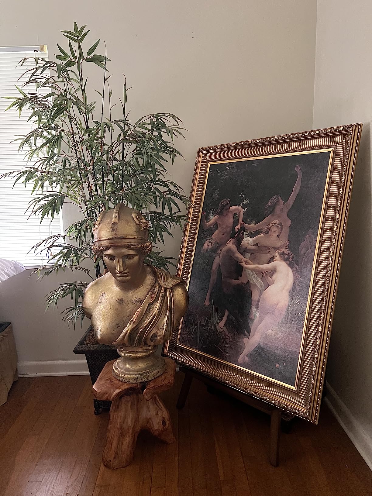A - Frame Wooden Display Easel - Adjustable Lyre Beechwood Studio Easel Stand Holding Canvas Up to 90