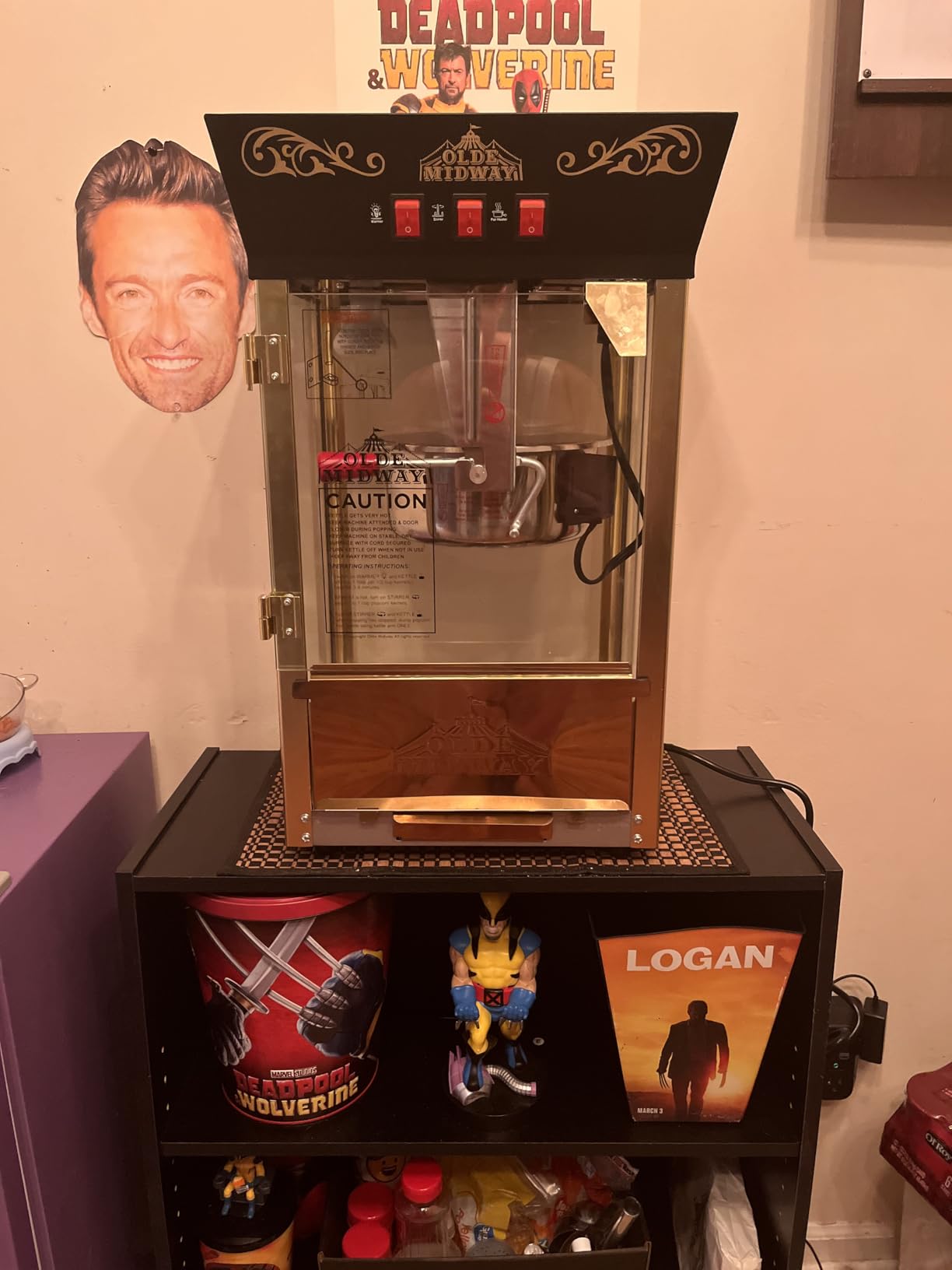 Olde Midway Movie Theater-Style Popcorn Machine Maker with 10-Ounce Kettle - Cream, Vintage-Style Countertop Popper customer photo 2
