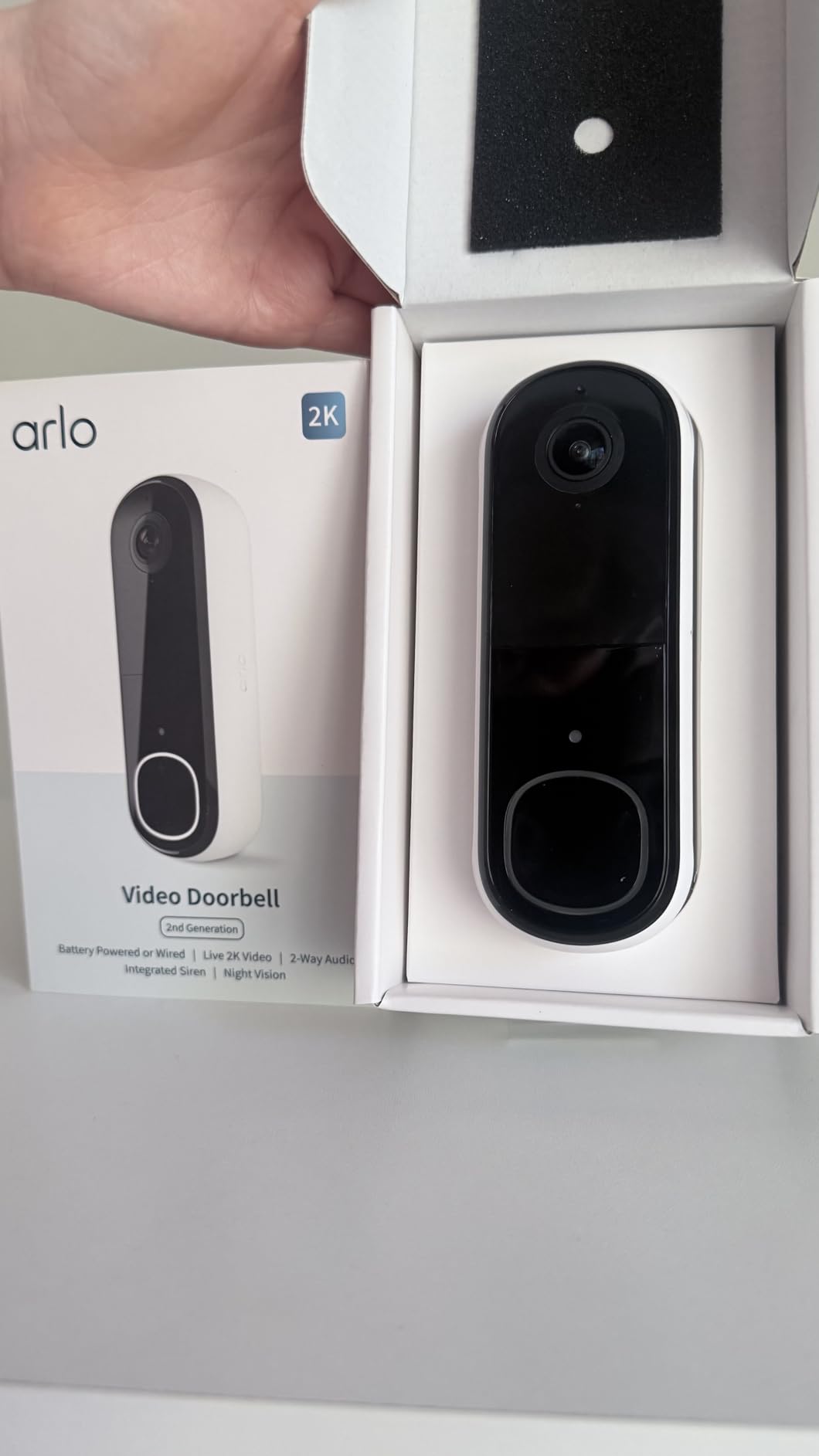 Arlo Video Doorbell 2K (2nd Gen, Latest Release), Wireless or Wired Option, 2-Way Audio, Night Vision, Head to Toe Video View, Package Detection, Person & Vehicle Recognition customer photo 2