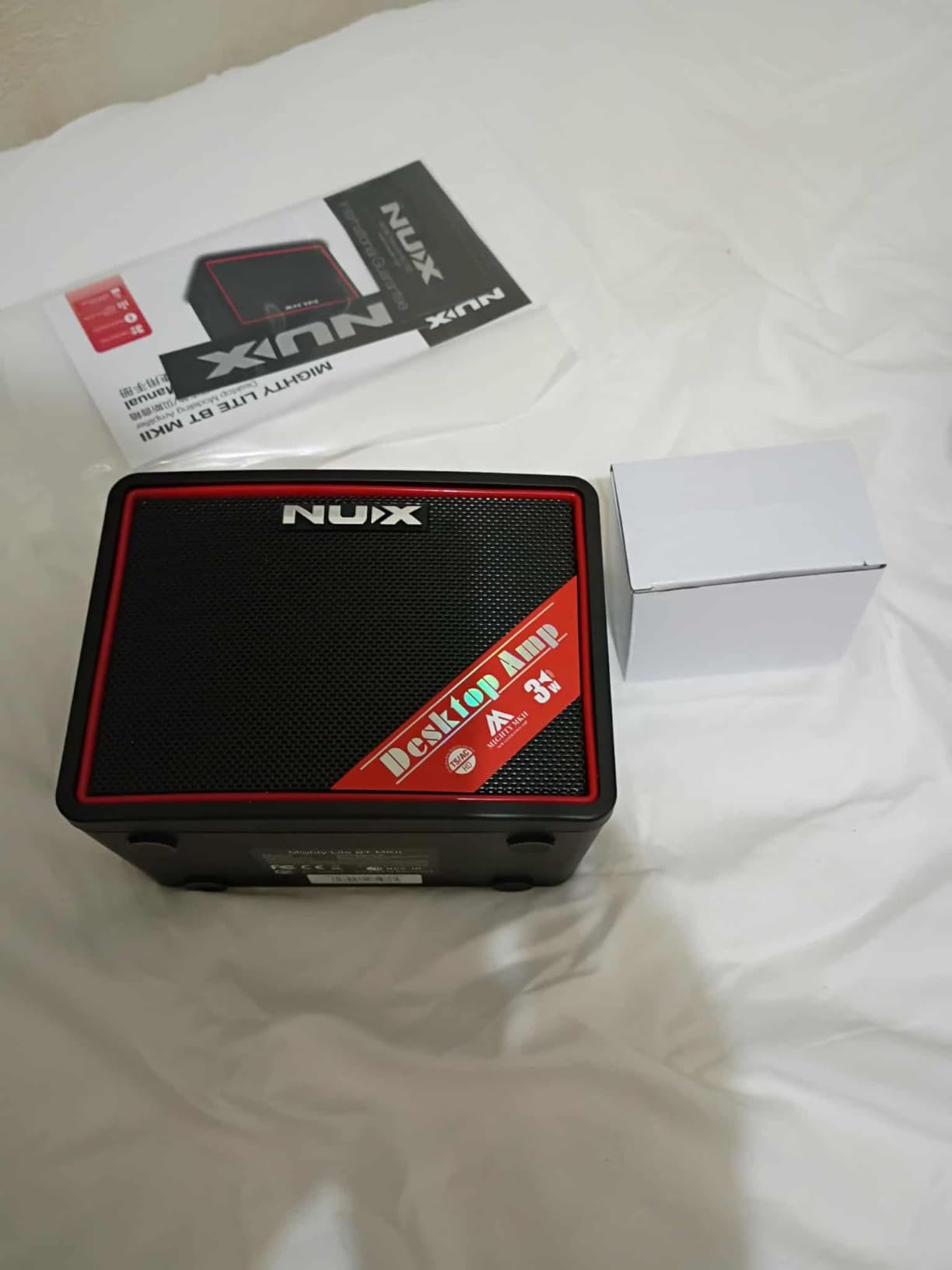 NUX Mighty Lite BT MKII Guitar Amp, 3W Electric Guitar/Bass Amplifier with Clean/Overdrive/Distortion Channel, 7 Presets, 512 Samples IR, Built in Drum Machine, Desktop Amplifier with Bluetooth customer photo 2