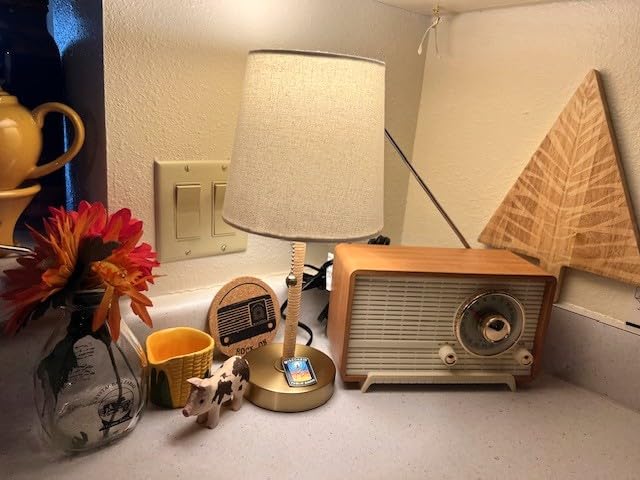 YOWGUIF AM FM Radio Classic Retro Wood Table Radio Bluetooth Speakers Radios Plug-in Wall with Rotary Knob Great for Home, Office customer photo 2