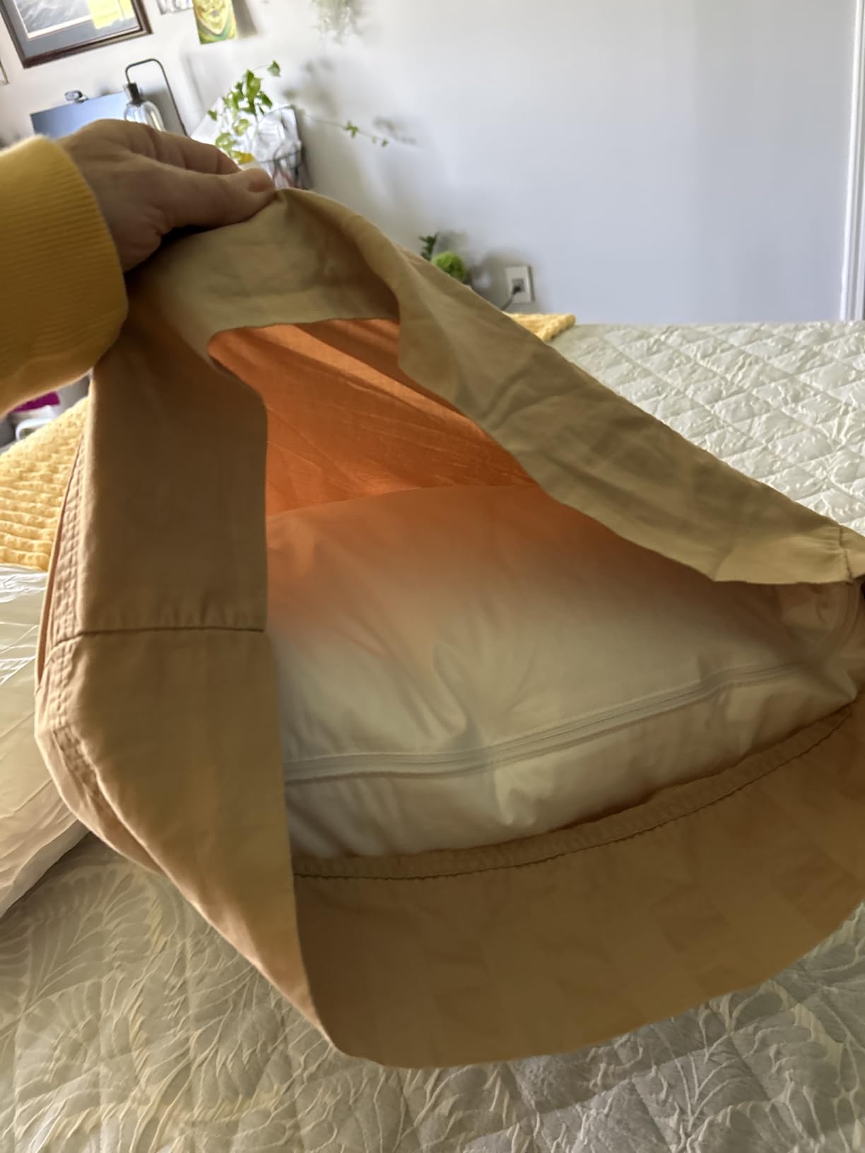 Three Geese Adjustable Layer Goose Feather Pillow, Assemblable Bed Pillow, 100% Soft Cotton Cover, Good for Side and Back Stomach Sleeper, King Size, Packaging Include 1 Pillow customer photo 2