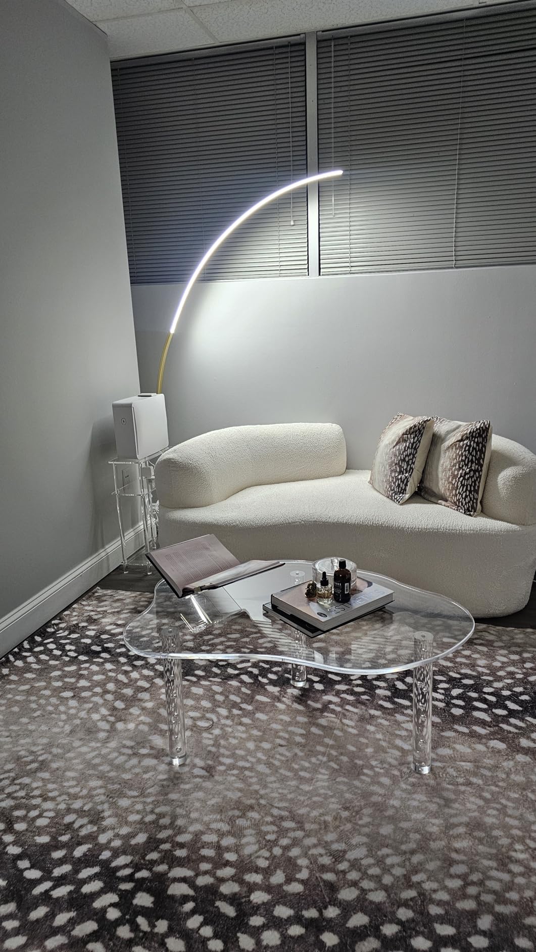 Dimmable LED Lamps for Living Room with 3 Color Temperatures, Ultra Bright 2000LM Arc Floor Lamps, Modern Standing Tall Lamp with Remote Control Reading Floor Lamp for Bedroom Office Classroom customer photo 1