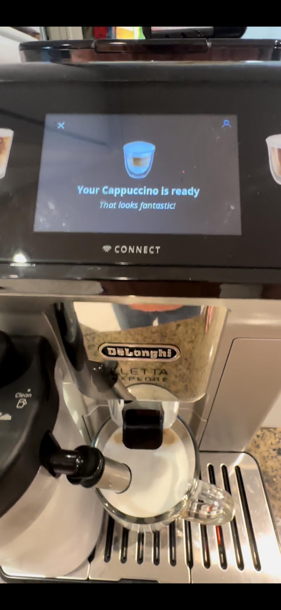 De'Longhi Eletta Explore Espresso Machine with Cold Brew, Hot & Cold Milk Frother - 50+ Recipes, Built in Grinder, Smartphone Compatible with Bean Adapt Technology for Ideal Extraction, 3.8 Pounds customer photo 2