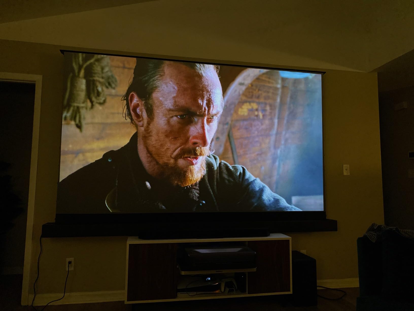 NexiGo Aurora Pro Ultra Short Throw 4K Tri-Color Laser Projector, 2400 Lumens, Screen Adoption, Dynamic Laser Dimming, Dolby Vision & Atmos, HDR10+, HLG, Active 3D, 60W Speakers, UST TV customer photo 2
