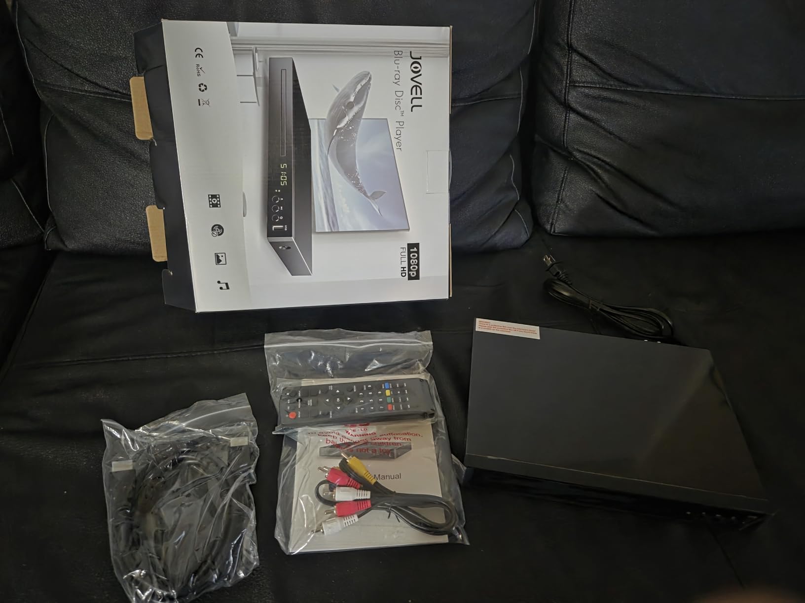 HD Blu Ray Player, Blue Ray/DVD/CD Player for TV, Play Region A/1 Blu-ray Disc and All Region DVD Discs, Blu-ray DVD Player with HDMI/AV/Coaxial Output, USB Input, Built-in PAL NTSC (Zone 1 Blu-ray) customer photo 1