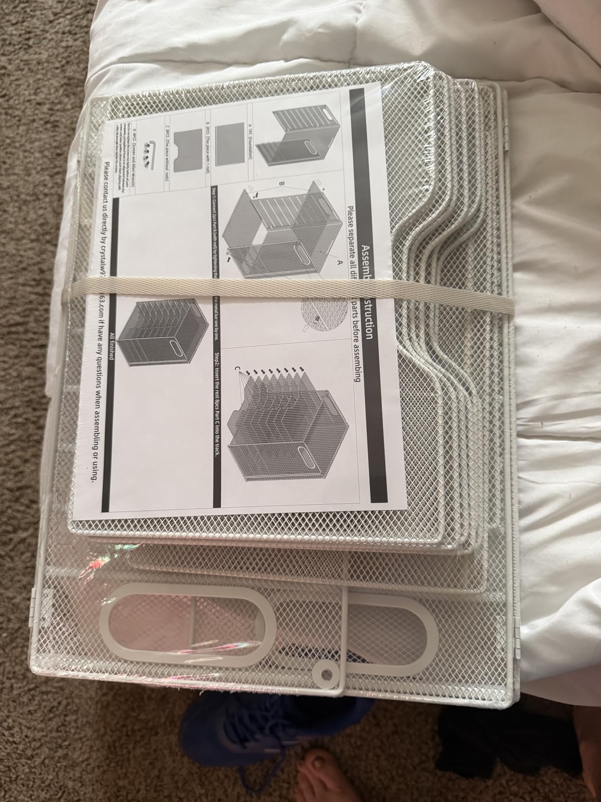 OUTWOLF 10 Tier Paper Organizer - Letter Tray Mesh Desk File Organizer with Handles for Office School Desktop, Black customer photo 1