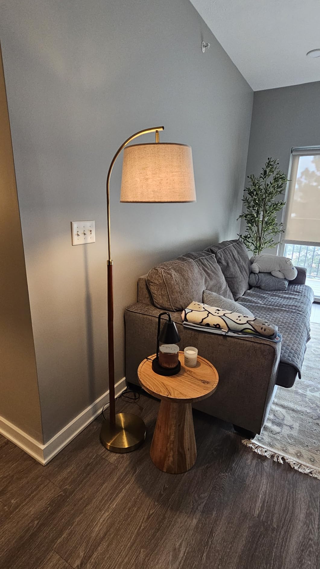 G-SAFAVA Real Wood Floor Lamps for Living Room Bedroom, 62.5