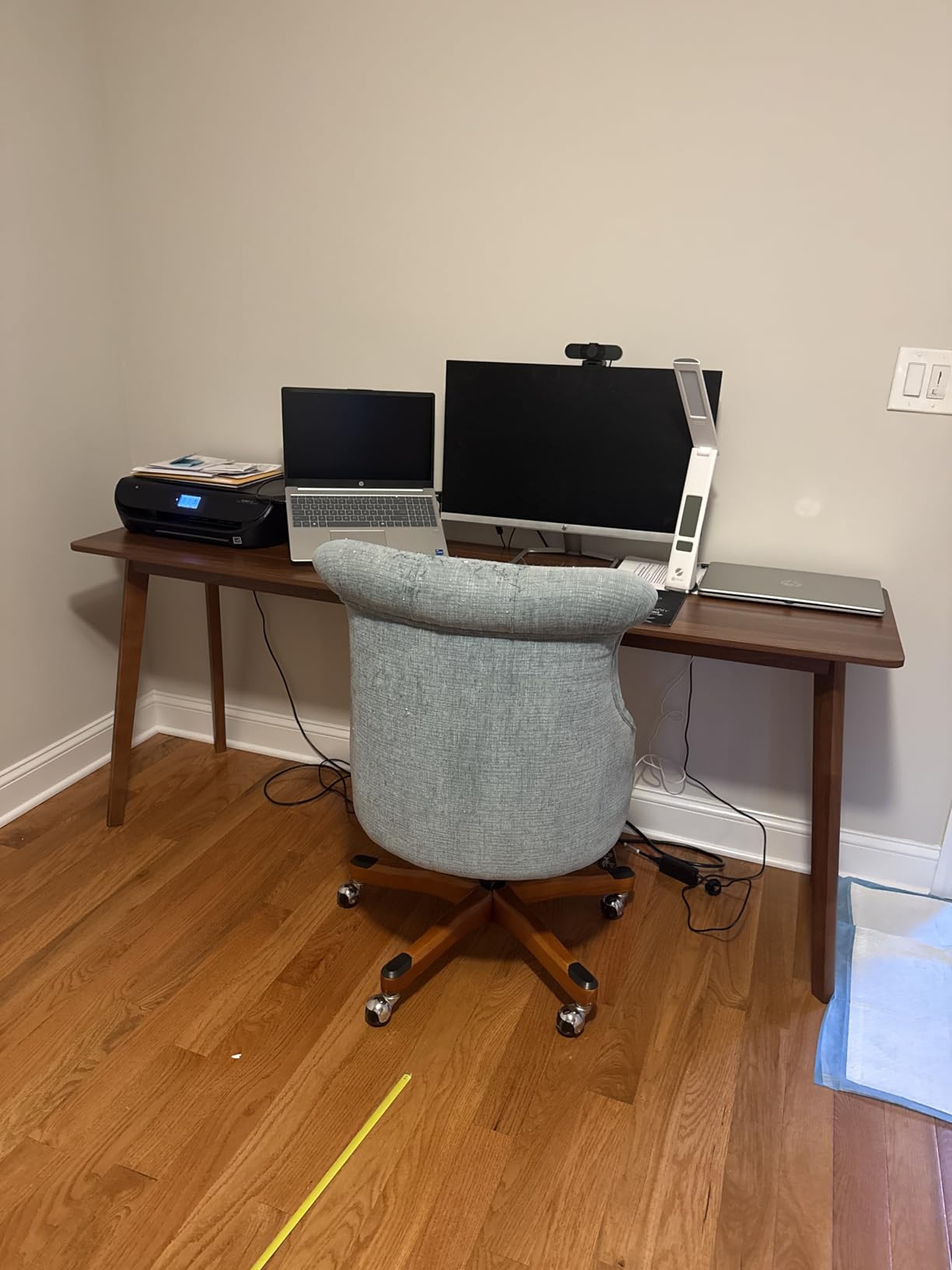NELYE Mid-Century Long Desk Table - 63