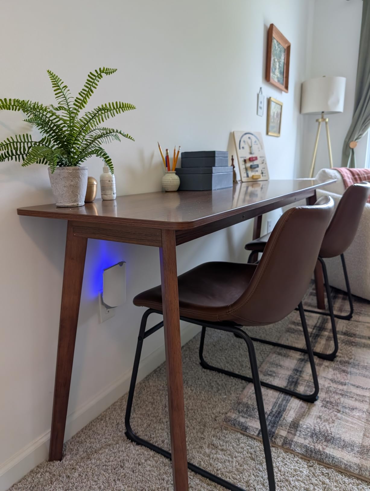 NELYE Mid-Century Long Desk Table - 63