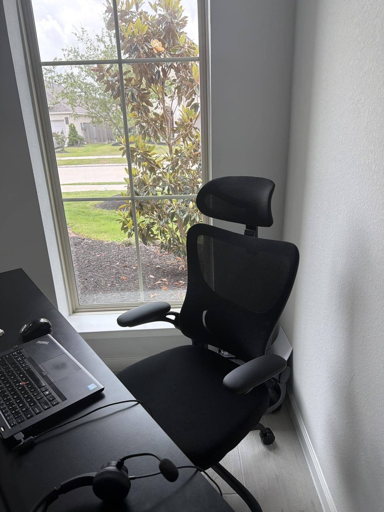 Marsail Ergonomic Office Chair: Office Desk Chair with High Back Mesh and Adjustable Lumbar Support Rolling Work Swivel Task Chairs with Wheel 3D Armrests and Headrest customer photo 1