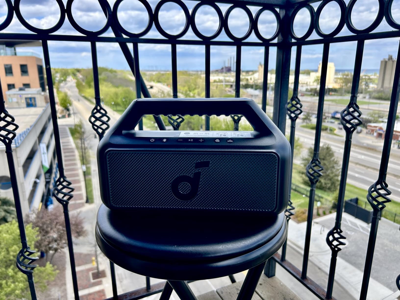 Soundcore Boom 2 By Anker, Outdoor Speaker, 80W, Subwoofer, BassUp 2.0, 24H Playtime, IPX7 Waterproof, Floatable, RGB Lights, USB-C, Custom EQ, Portable for Camping and Beach - Black customer photo 1