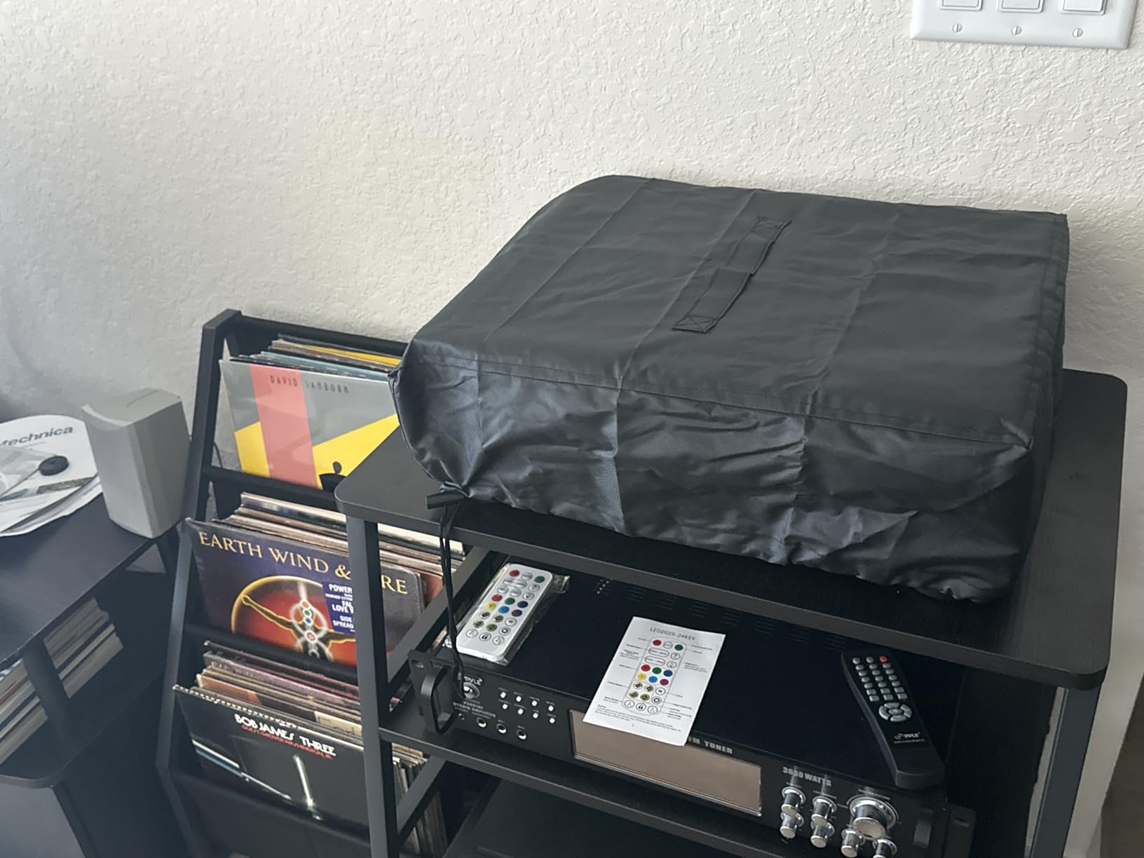 Turntable Dust Cover, Record Player Turntable Cover, Suitable for Most Models of Record Player Turntables SL-Q300/SL-B250/SL-B260/SL-BD20/SL-BD27/SL-BD35/SLD-20/SL-PC11 (Black) customer photo 1
