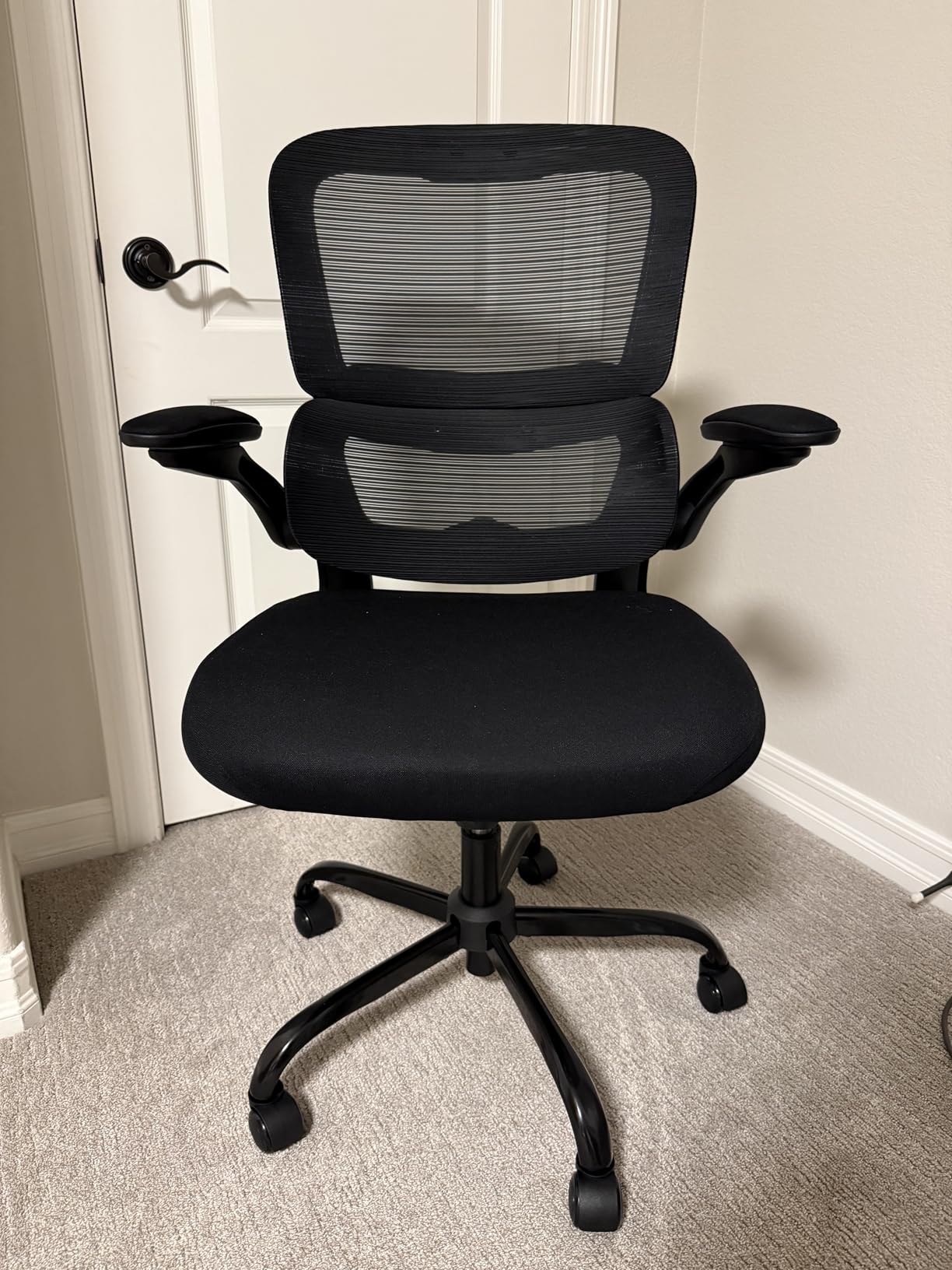 TRALT Office Chair - Ergonomic Desk Chair with Adjustable Lumbar Support, Mesh Computer Chair, Executive Chairs for Home Office Comfortable Lumbar Support (Black) customer photo 1