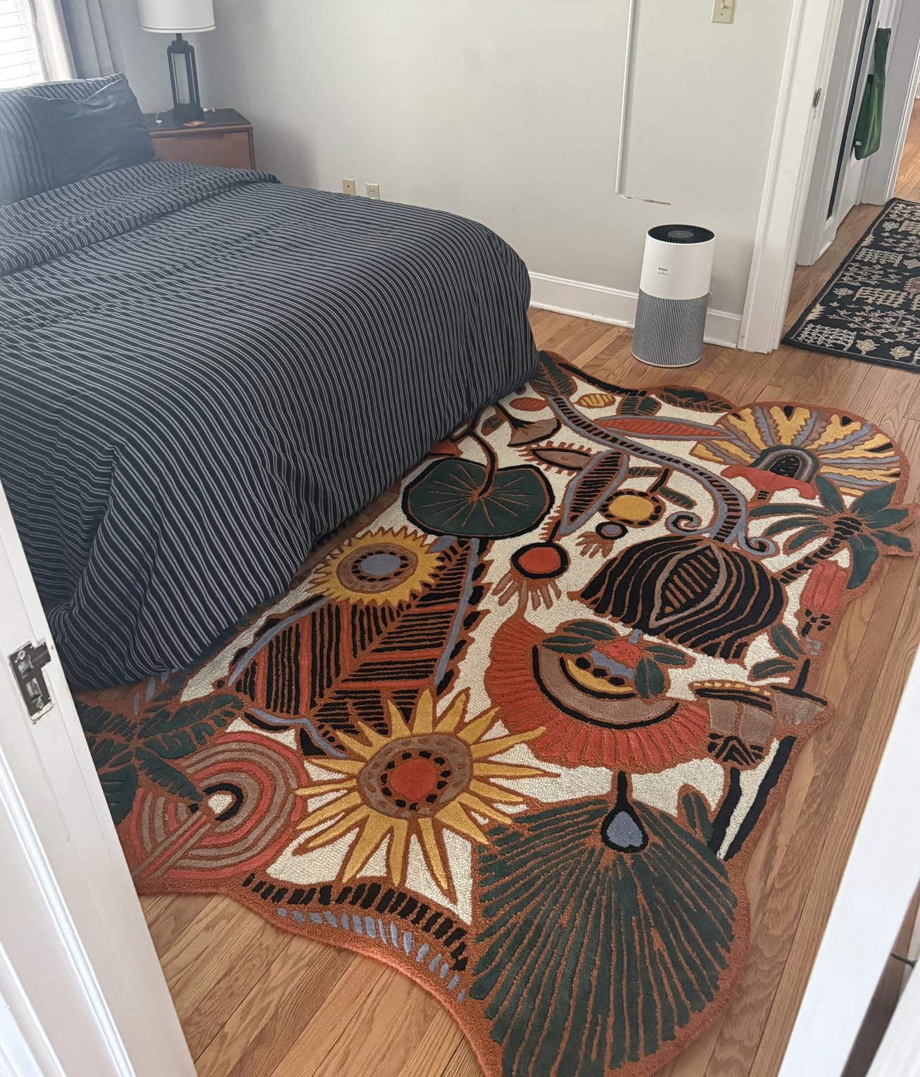 Restoration and Renovation Handmade Artisan Floral and Geometric Pattern Wool Area Rug - 8' x 10' customer photo 2