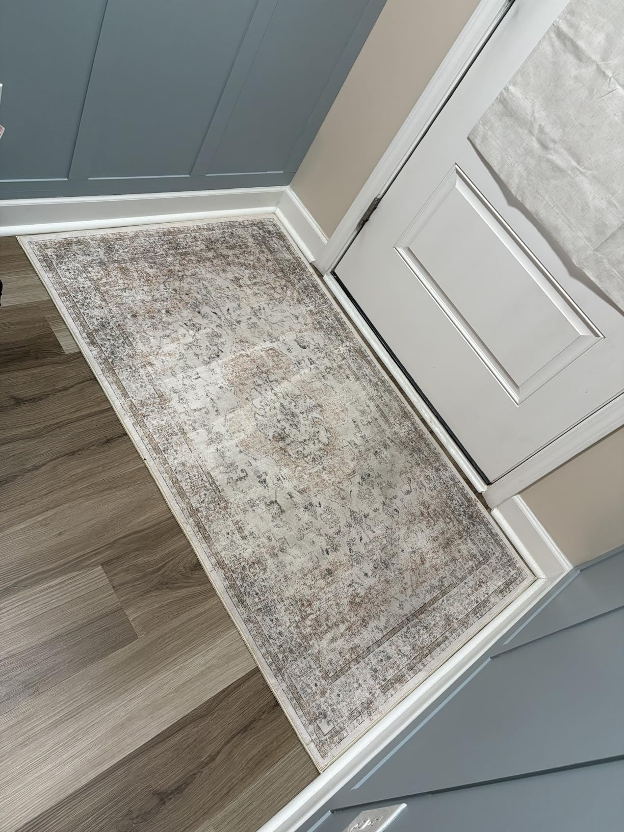 PureCozy Vintage Area Rug 8x10 Brown Washable Living Room Large Carpet Non Slip Bedroom Indoor Office Low Pile Traditional Distressed Retro Accent Rug for Dining Room customer photo 1