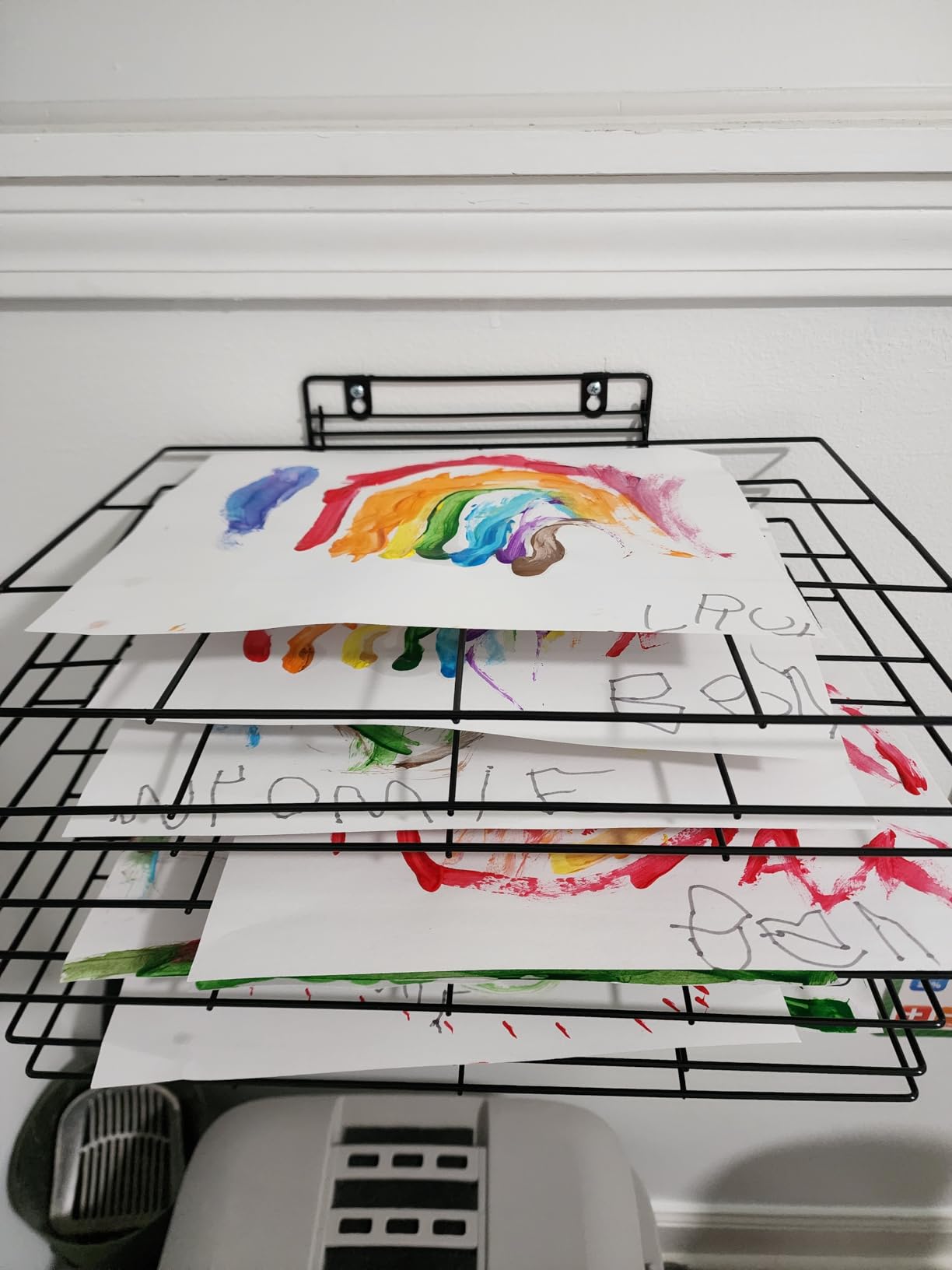 Art Drying Rack for Classroom Paint Drying Rack Small Art Drying Rack Wall Art Storage Rack with 12 Removable Shelves customer photo 2