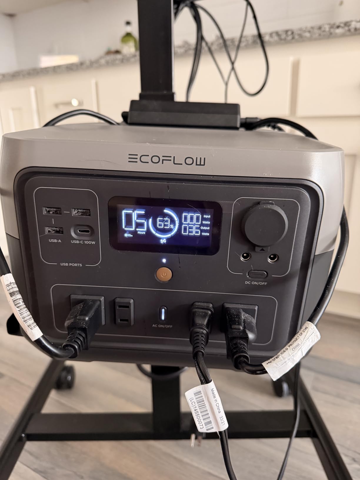 EF ECOFLOW Portable Power Station River 2 Max 500, 499Wh LiFePO4 Battery, 1 Hour Fast Charging, Up to 1000W Output Solar Generator customer photo 1