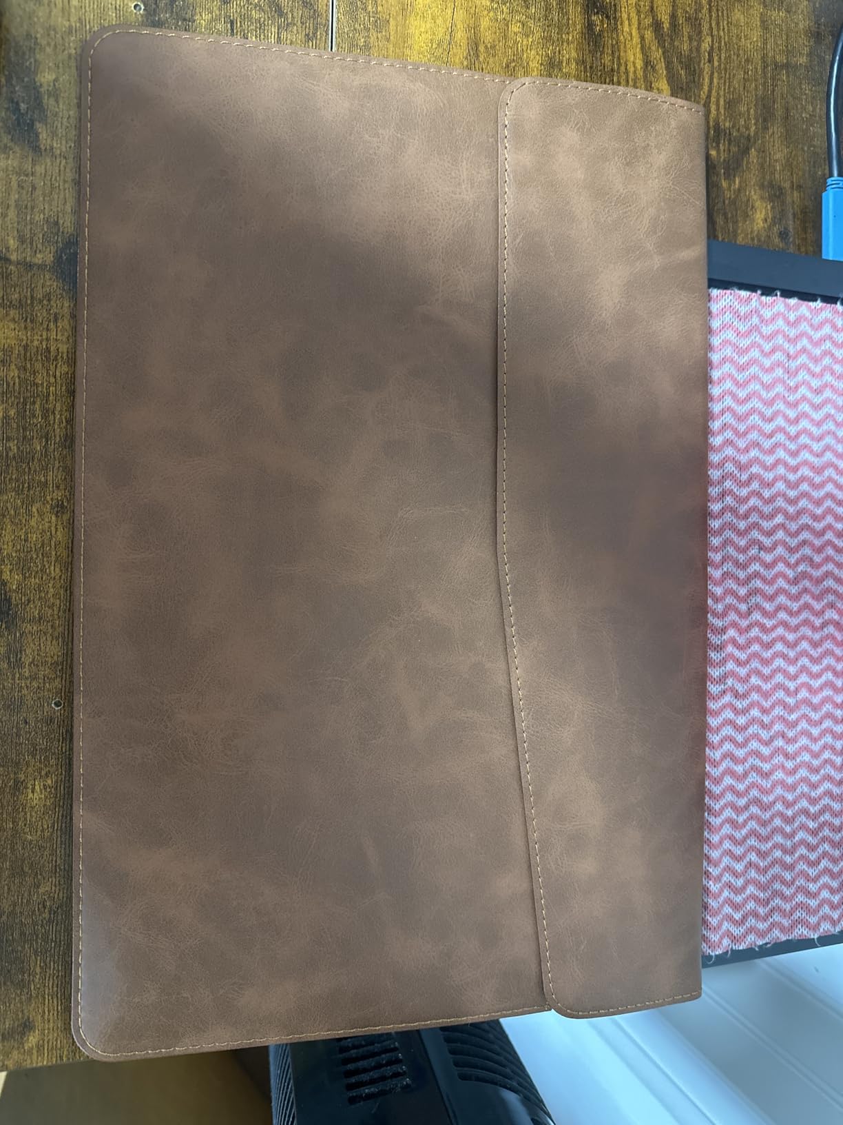 16 Inch Leather Laptop Sleeve Compatible with MacBook Pro 16 Inch M5 M4 M3 M2 M1 Pro/Max&MacBook Air 15 Inch M5 M4 M3 M2, Genuine Leather Protective Case Cover, Vintage Brown customer photo 1