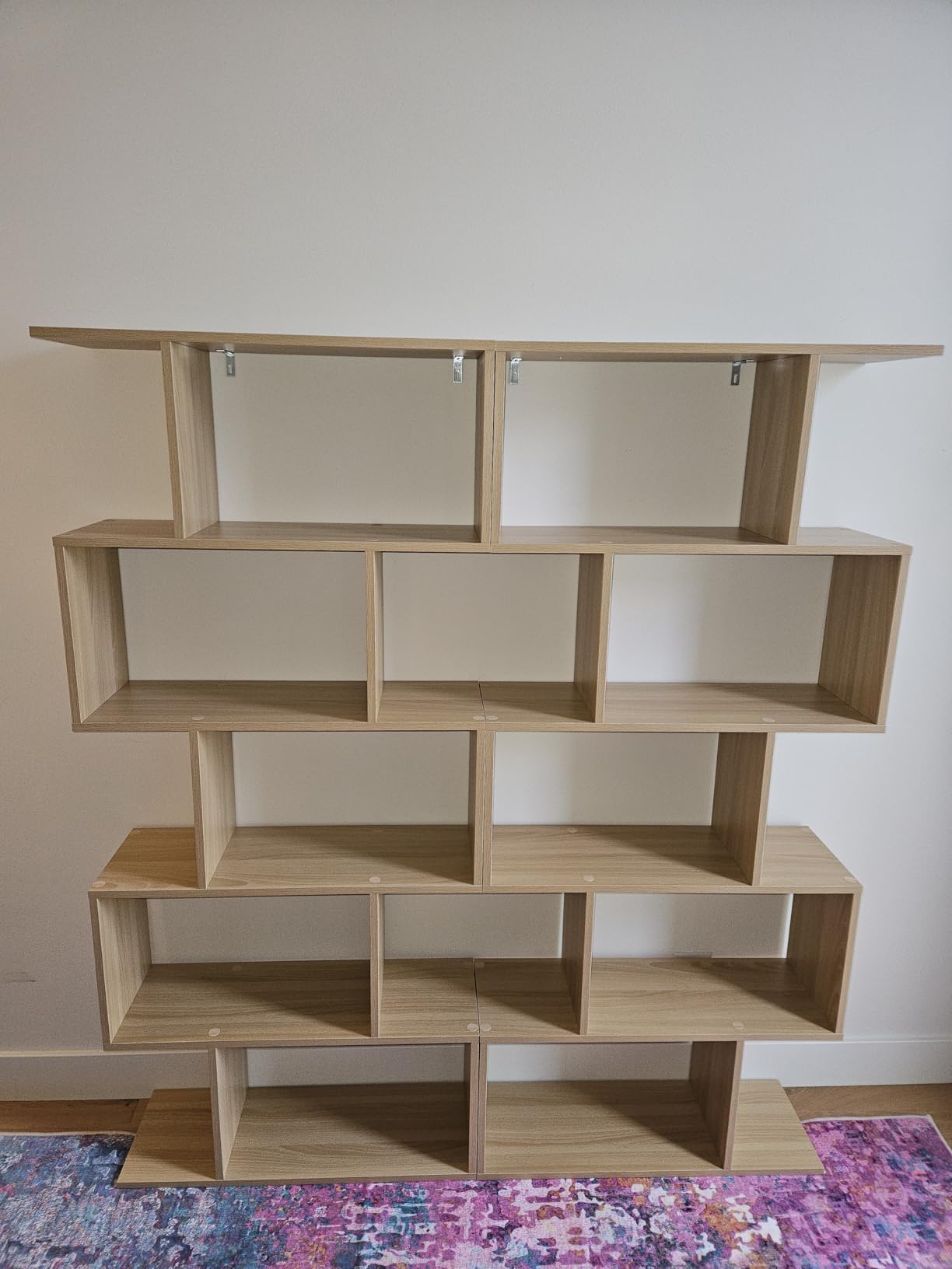 DIYART 5-Tier Geometric Bookcase (Set of 2), 62.6