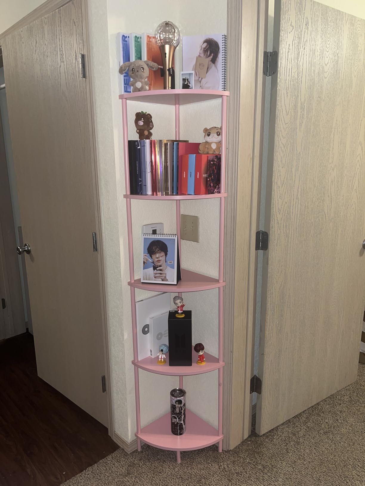 Yoobure Corner Shelf Stand, 5-Tier Bookshelf, 65