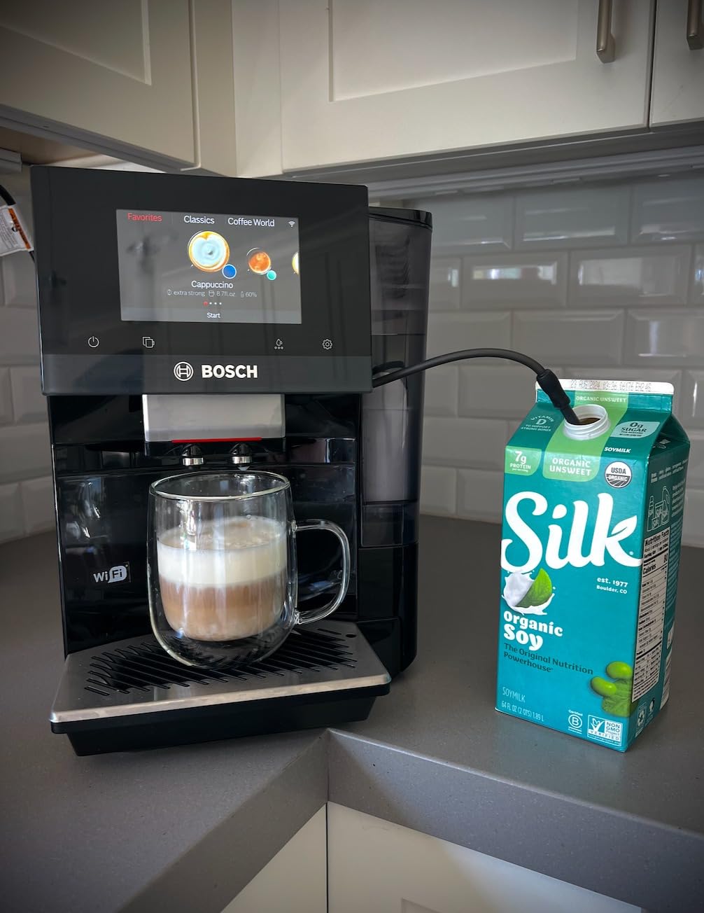 Bosch Fully Automatic Coffee and Espresso Machine - 35 Drinks, Double Cup Barista Style Super Coffee Maker - Touchscreen, Large Bean Capacity - Easy Clean, Maintenance - Black - TPU60309 customer photo 1