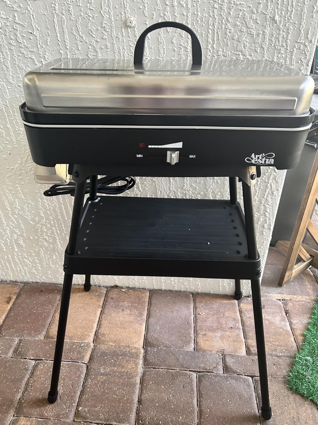 Artestia 1800W Electric Outdoor Grills with Lid Indoor Smokeless Grill for Balcony with Temperature Control Portable Removable Stand Grill for Cooking, BBQ Party, Family customer photo 1