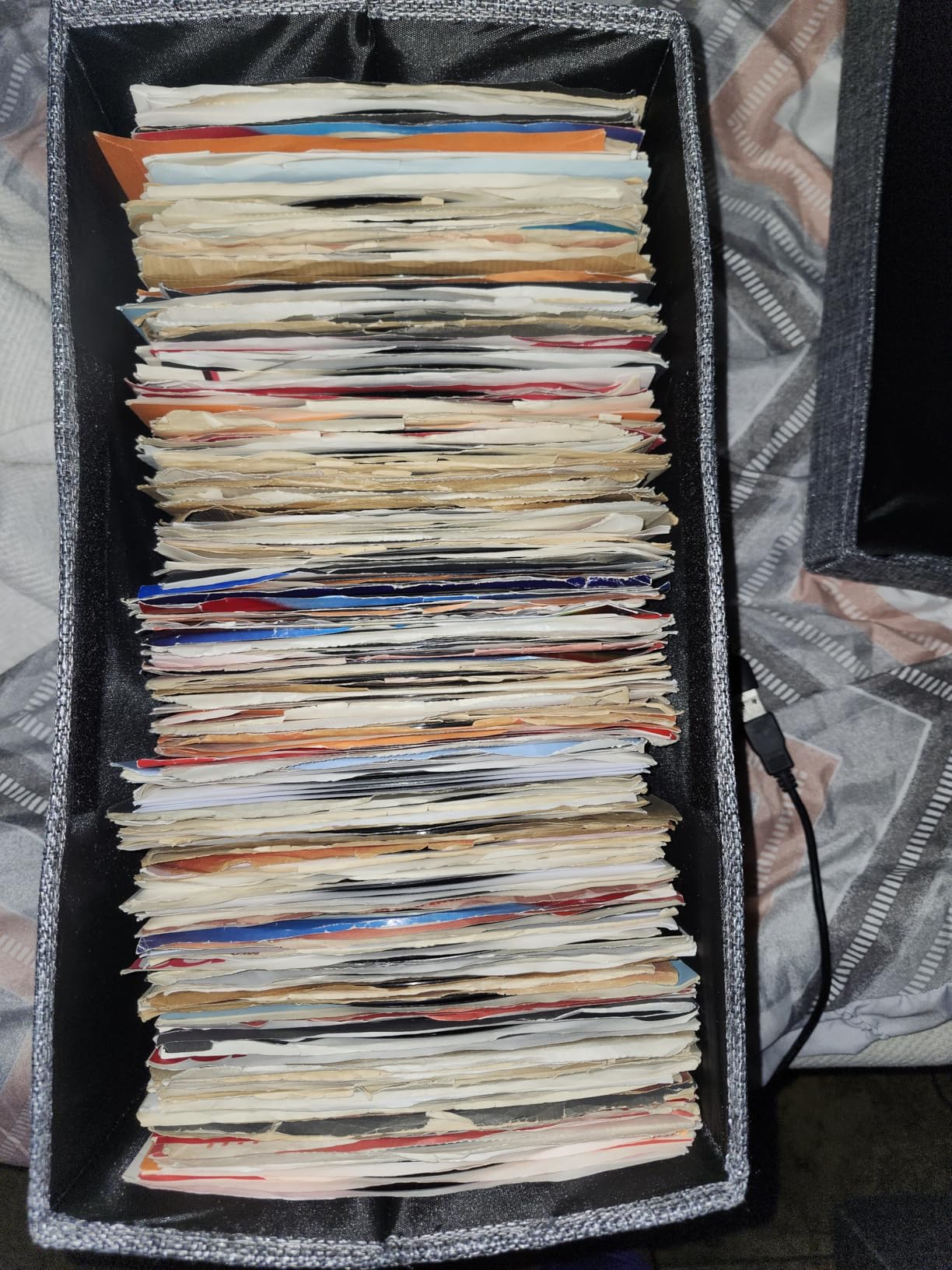 Woodoulogy Vinyl Record Storage Box for 7