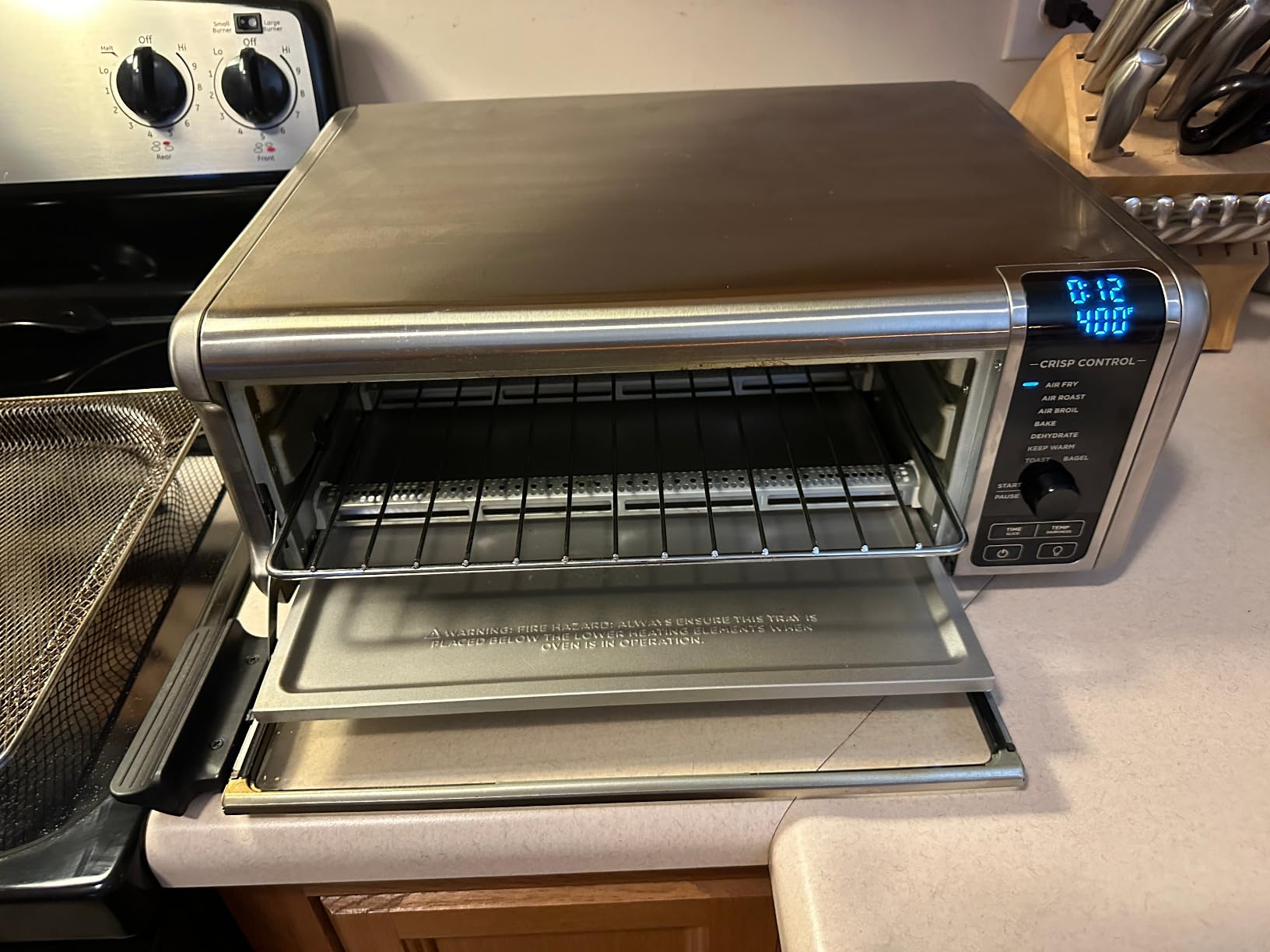 Ninja Air Fryer Toaster Oven Combo | 8-in-1 Functionality | Flip Up & Away for Storage Space | Air Fry Basket, Sheet Pan, Wire Rack & Removable Crumb Tray |1800 Watt | Stainless Steel | SP151 customer photo 1