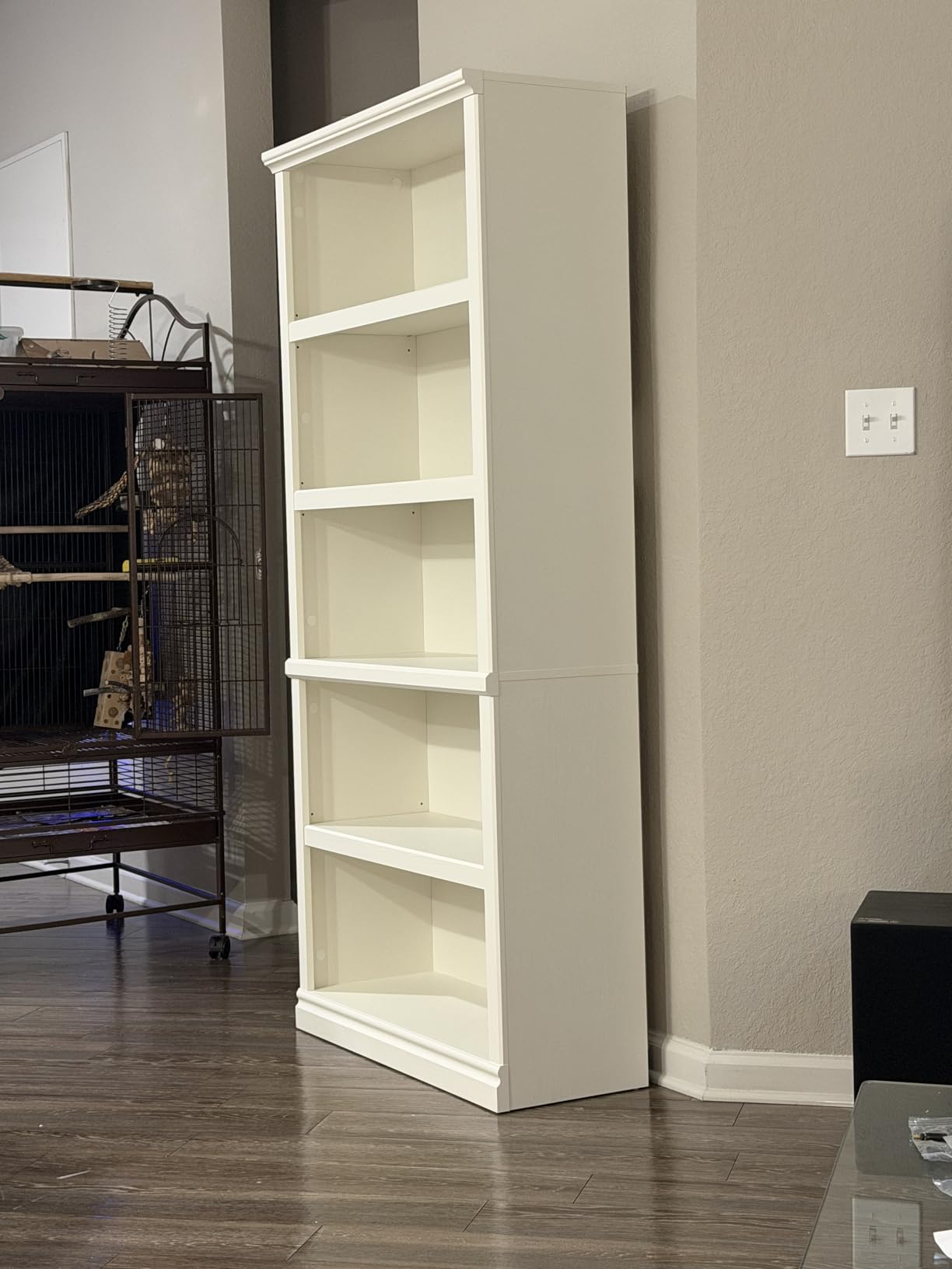 blini 5-Shelf Tall Bookcase Wooden Bookshelves 33in Wide Floor Standing Display Storage Book Shelves 70 in Oak Bookcase for Home Office, Living Room, Bed Room customer photo 2