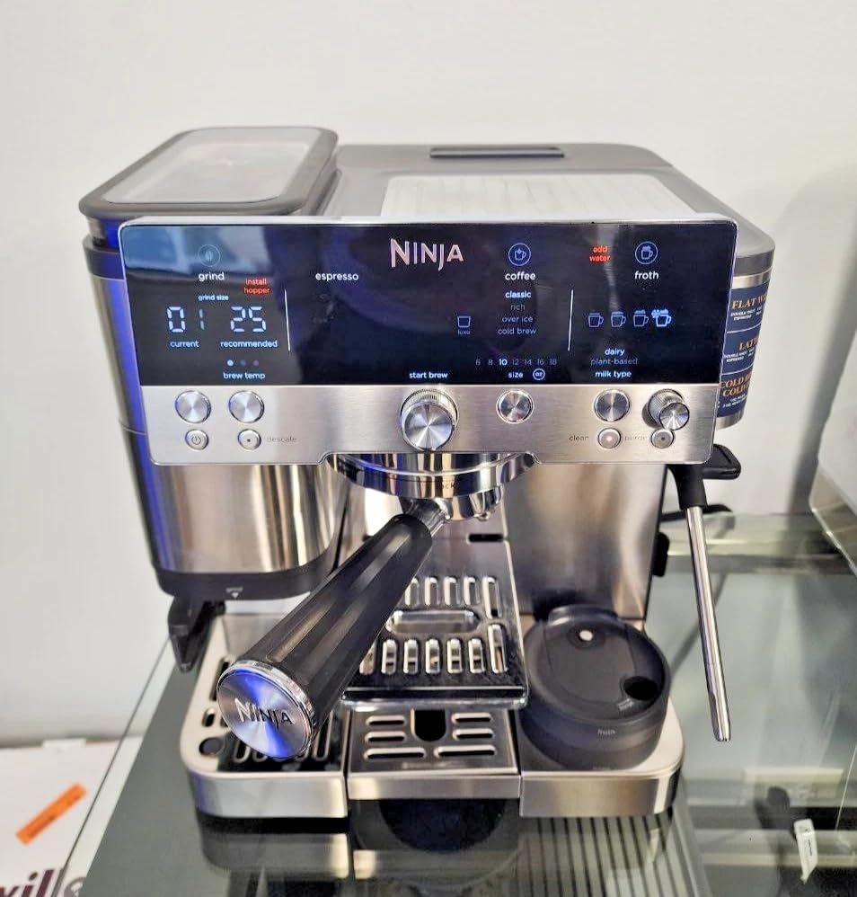 Ninja Luxe Cafe Premier 3-in-1 Espresso Machine, Drip Coffee, & Rapid Cold Brew | Built-in Coffee Grinder, Hands-Free Milk Frother, Assisted Tamper for Cappuccinos & Lattes | Stainless Steel | ES601 customer photo 1