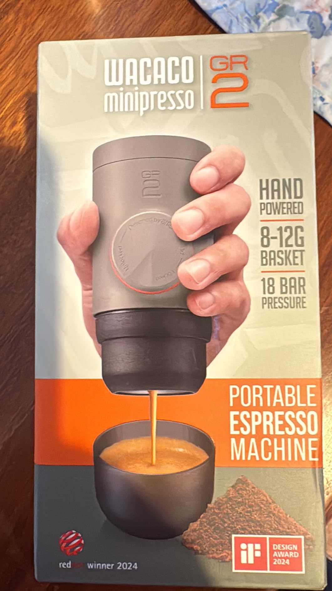 WACACO Minipresso GR2 Espresso Machine Compatible Ground Coffee, Portable Coffee Maker 18 Bar Manually Operated, Espresso Maker On The Go, Ultra-Small For Travel Camping Fishing Climbing Riding customer photo 2