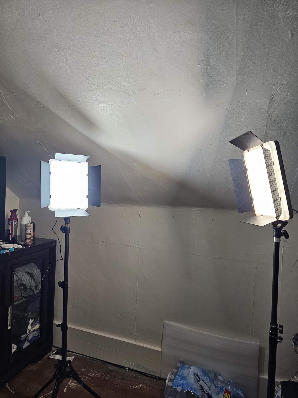 NiceVeedi 2-Pack Photography Lighting Kit, 36W Bi-Color Studio Lights 2700-6500K CRI 95+, Dimmable LED Video Light Kit with Remote Control & 72