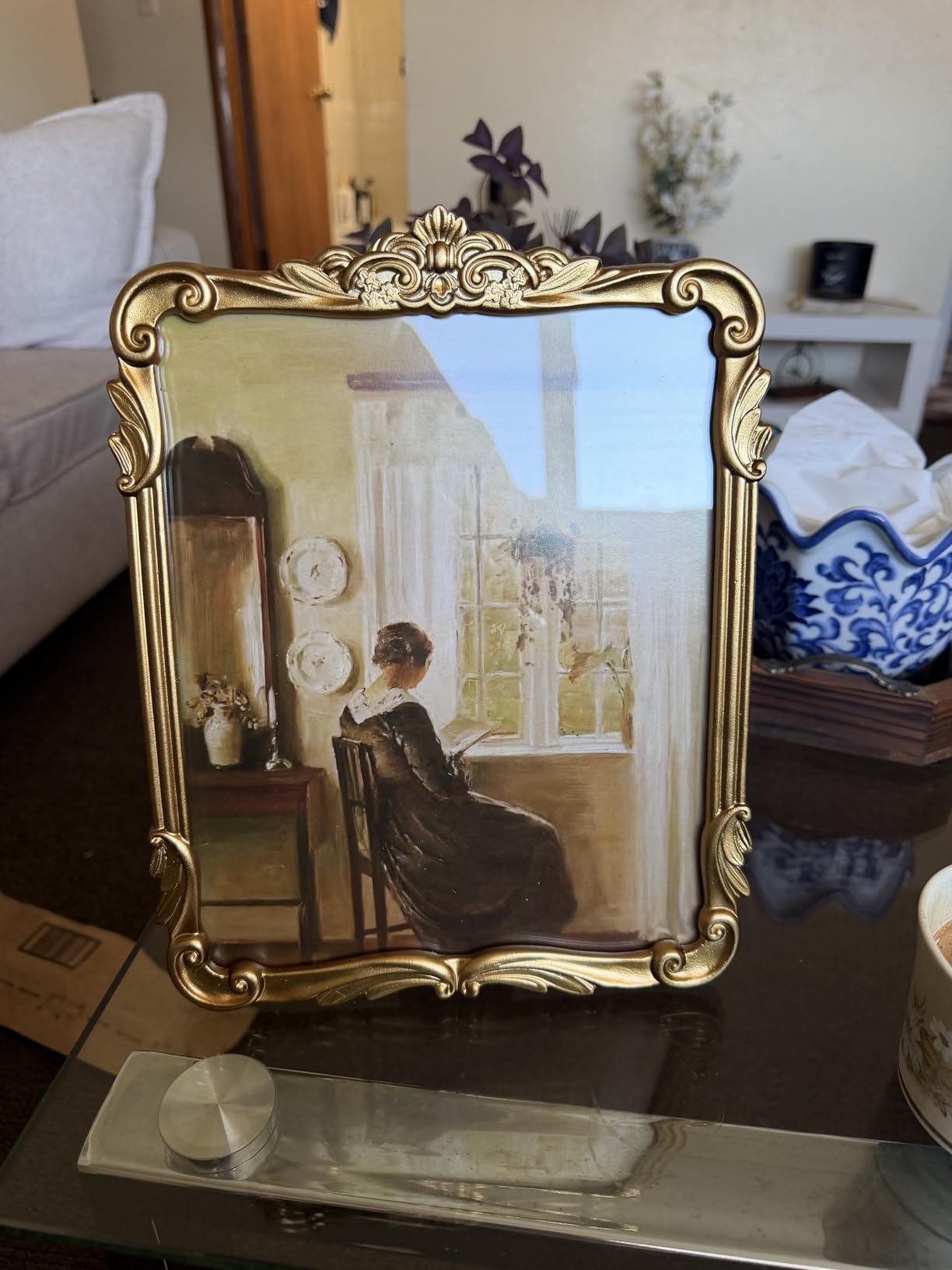 Vintage Picture Frames 8x10 Antique Victorian Gold Bronze Picture Frames for Tabletop and Wall Mount Ornate Retro Home Decor Gallery Wall Art(8x10 inch) customer photo 2