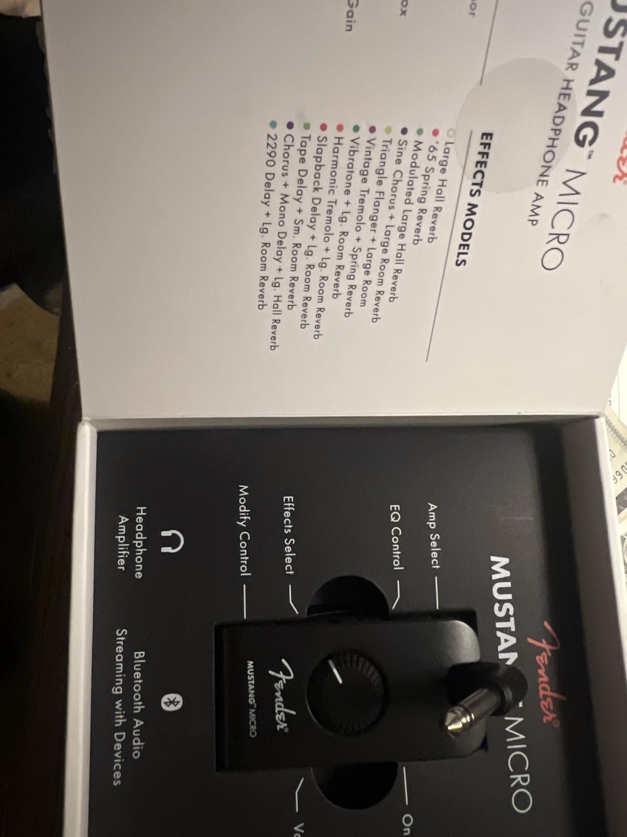 Fender Mustang Micro Plus Headphone Amplifier, Bluetooth customer photo 6
