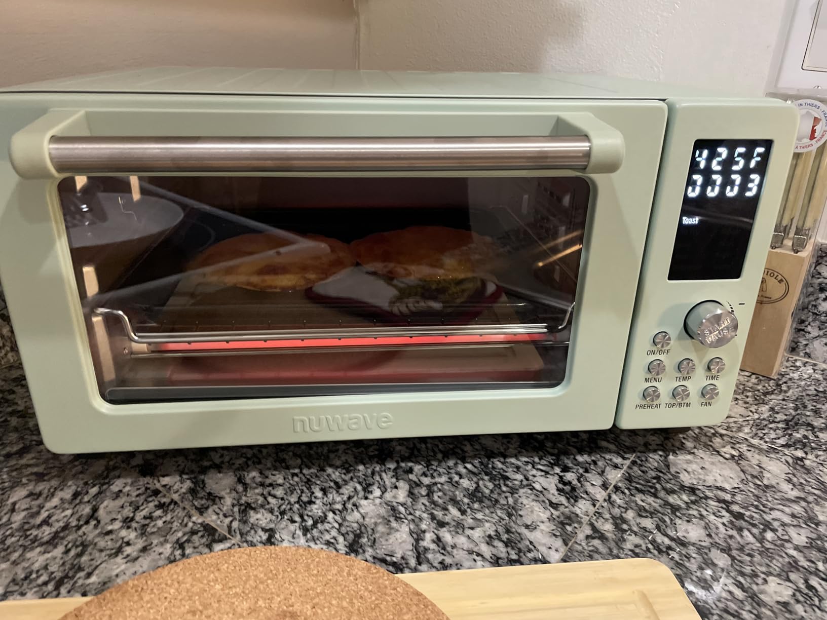 Nuwave Bravo Pro Smart 21QT Toaster Oven Air Fryer Combo, Convection Oven Countertop, 10 functions all in 1, with even & quick crisp technology, 50-450°F, 1800W, Stainless Steel customer photo 2