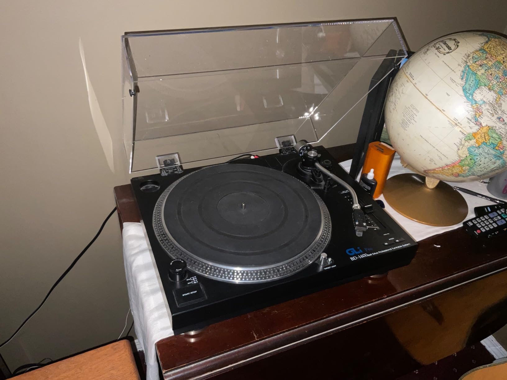 Stereo Turntable Dust Cover Protector Compatible with Audio-Technica AT-LP120XUSB-BK/AT-LP120XBT-USB, Clear Acrylic Stereo Turntable Dustcover for Modern Vintage Record Players customer photo 2