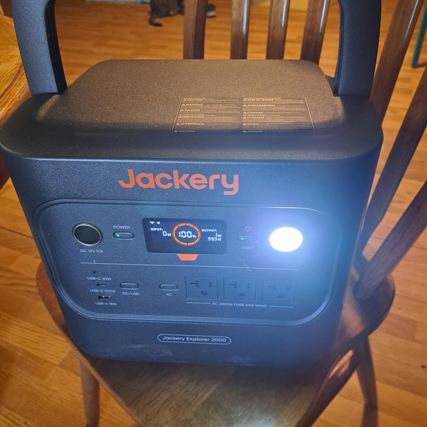 Jackery Explorer 2000 v2 Portable Power Station, 2042Wh LiFePO4 Home Backup Battery, 2200W Solar Generator, USB-C PD 100W Fast Charging customer photo 2