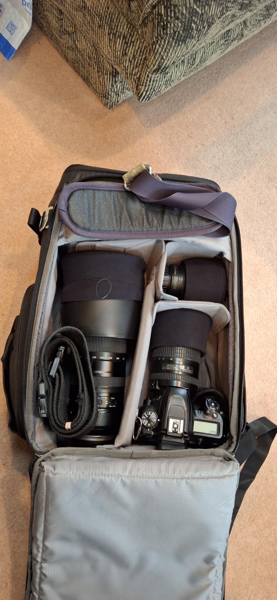 K&F CONCEPT Camera Bag Backpack Waterproof 25L Large Capacity Camera Case with Raincover 15.6 Inch Laptop Compartment Compatible with Canon/Nikon/Sony/DJI Mavic Drone Travel Camera Backpack customer photo 1
