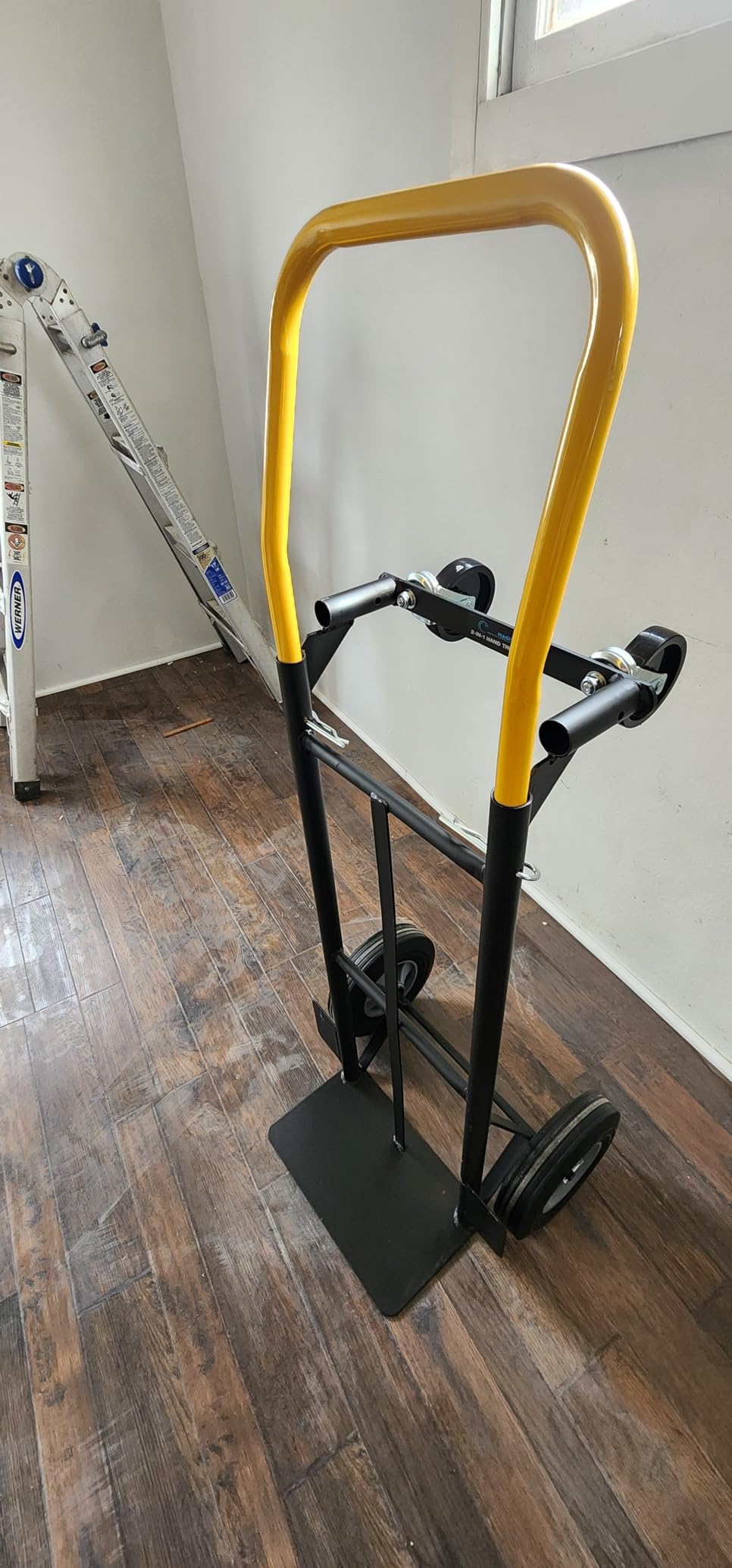 2 in 1 Convertible Hand Truck and Dolly, 800LBS - Heavy-Duty Moving Dolly Cart with 10