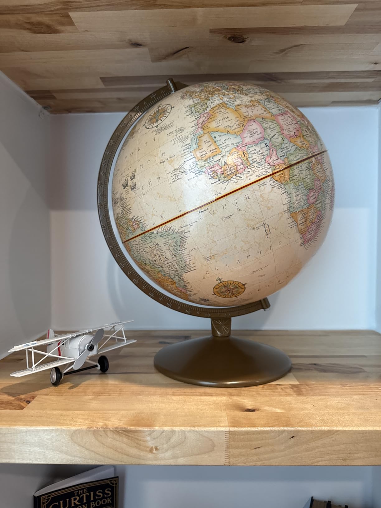 Replogle Globes Franklin World Globe, Antique Ocean, 12-Inch Diameter, Raised Relief customer photo 1