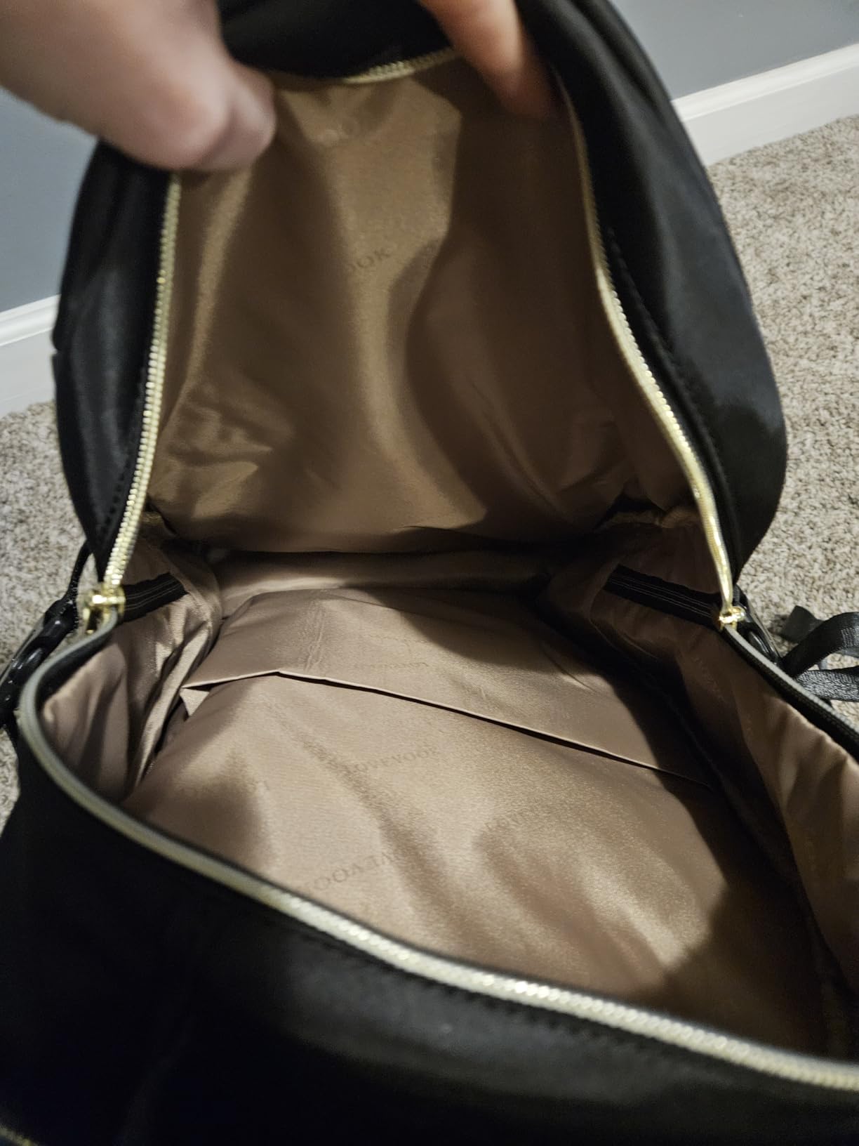 LOVEVOOK Laptop Backpack for Women with Pouch Pocket for Large Capacity Cup,15.6 Inch Laptop Computer Bag Travel Backpack Purse,Waterproof Work Business Backpack College Teacher Bags,Beige-Black-Brown customer photo 2