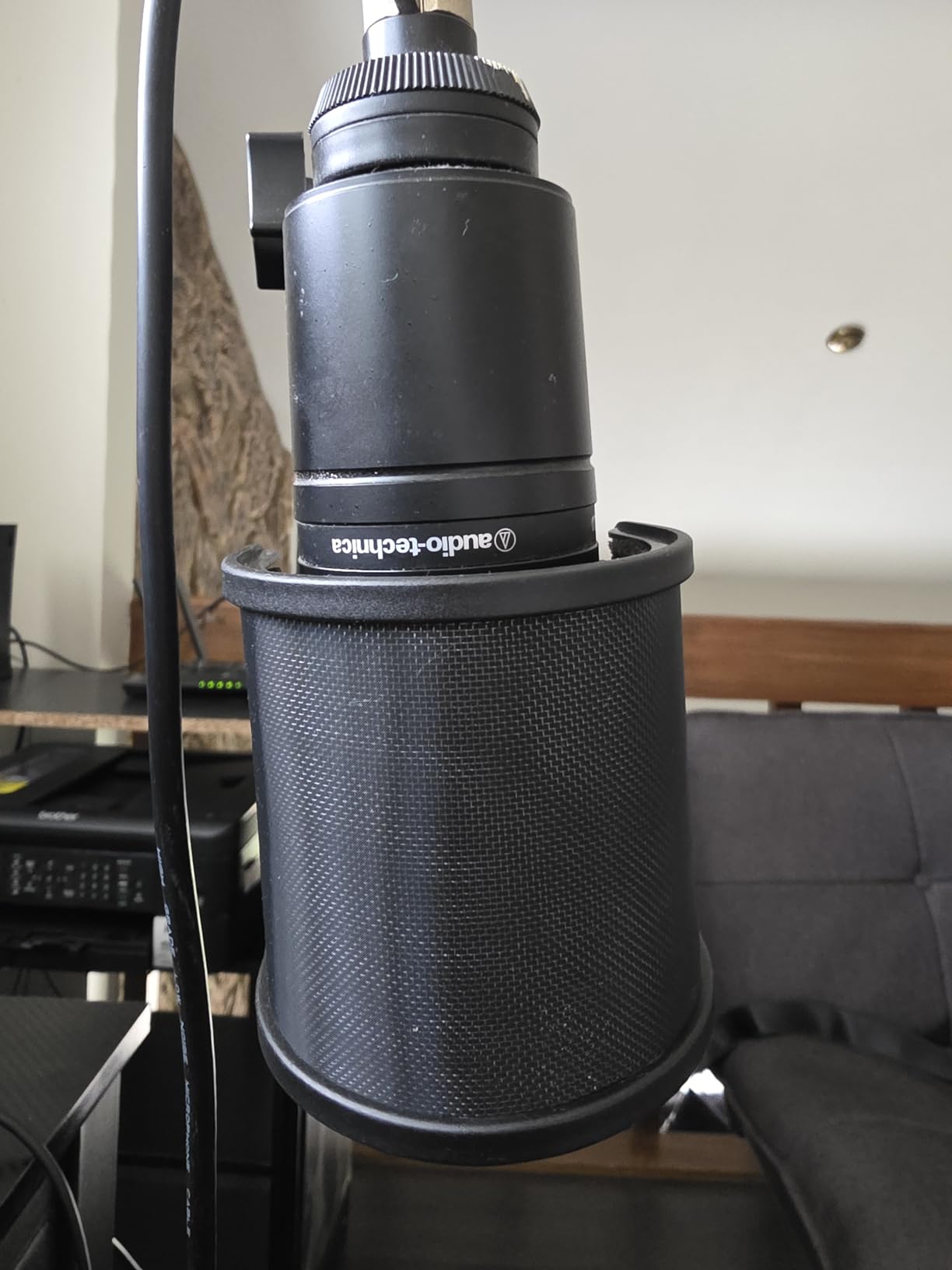 Pop Filter for Microphone, 3-Layer Professional Cover (Mesh/Metal/Foam) with Elastic Sleeve, Universal Fit for 1.4