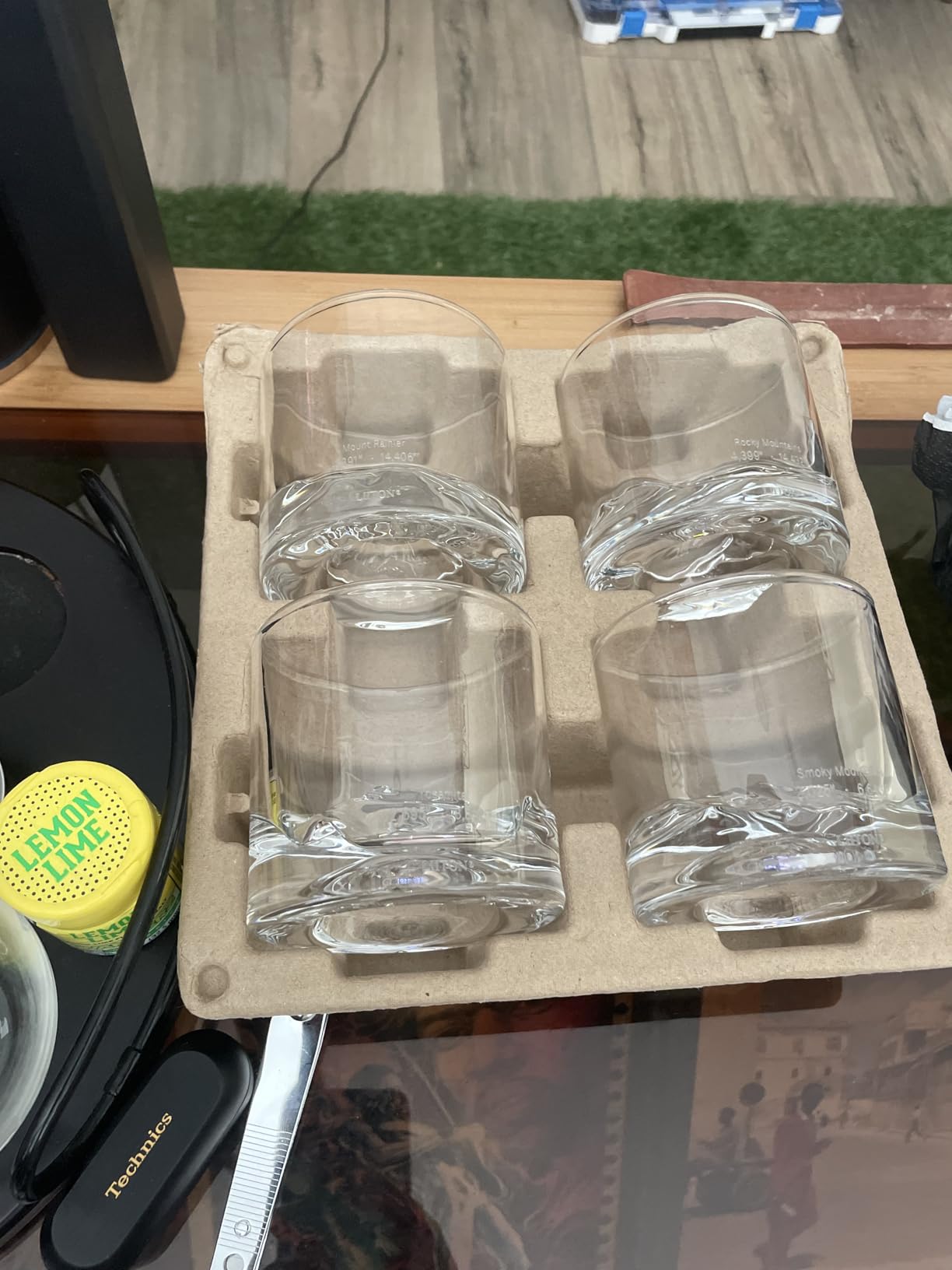 LIITON American Peaks Heavy Crystal Whiskey Glasses Gift Set of 4, Thick Freezable Bourbon Glass 1lb Each, Premium Whiskey Gifts for Men, Frozen Crystal Chills Cocktails, 10 oz customer photo 2