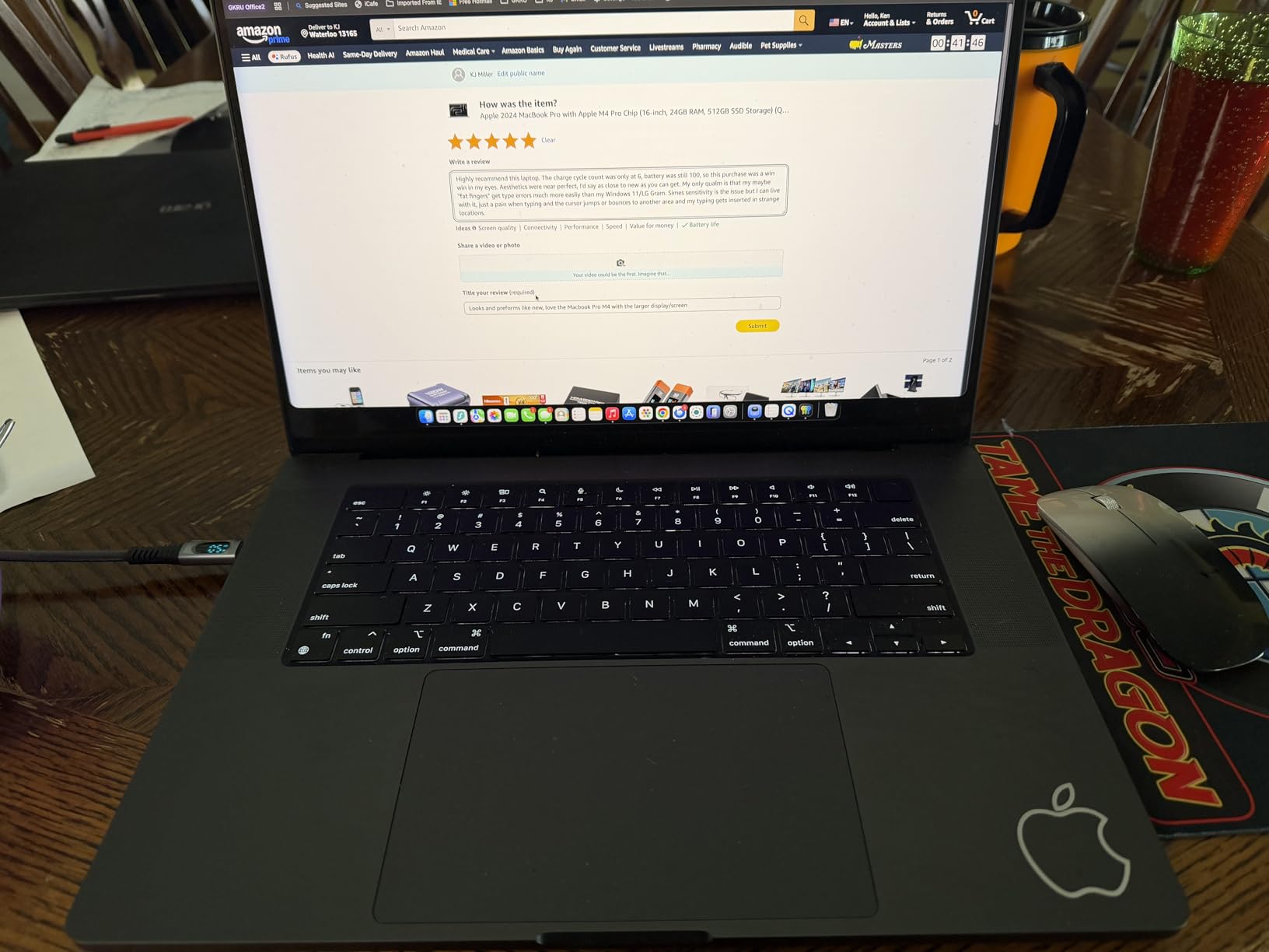 Apple 2024 MacBook Pro with Apple M4 Pro Chip (16-inch, 24GB RAM, 512GB SSD Storage) Space Black (Renewed) customer photo 2