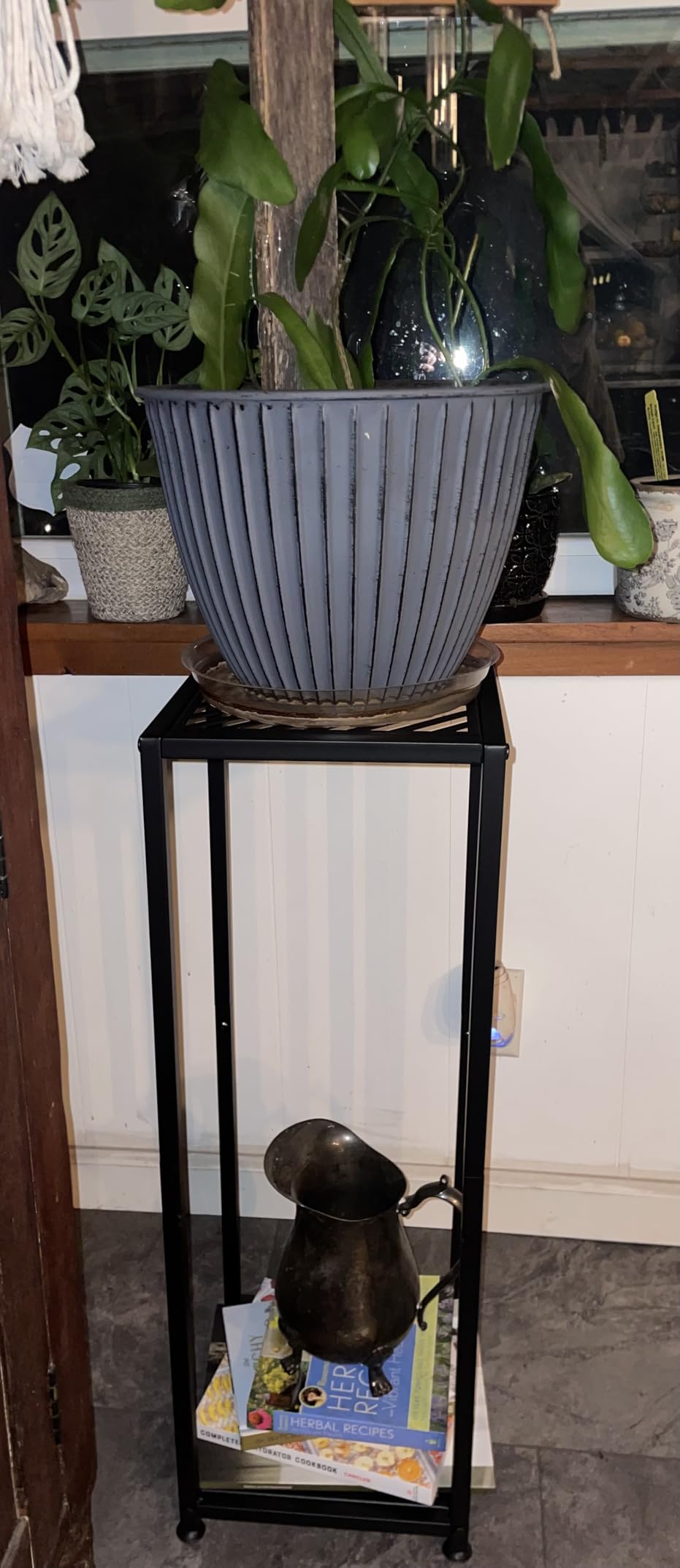 TOSKING Tall Plant Stand Indoor - 2-Tier Modern Metal Shelf, 30